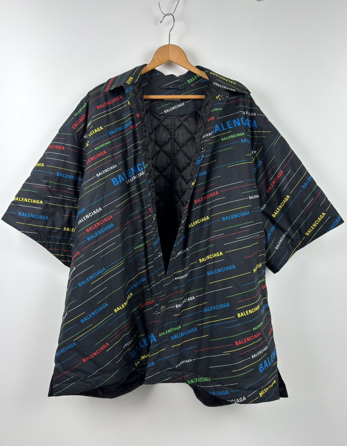 Balenciaga Balenciaga Rainbow Logo Padded Bottom OverShirt/Jacket Size US S / EU 44-46 / 1 - 8 Thumbnail