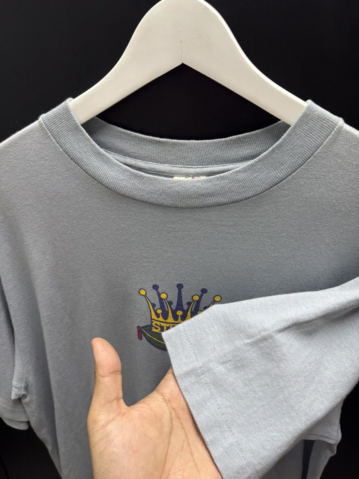 Stussy × Vintage Vintage 90s Stussy Crown Rare Logo White Tag Single Stitch Size US L / EU 52-54 / 3 - 7 Thumbnail