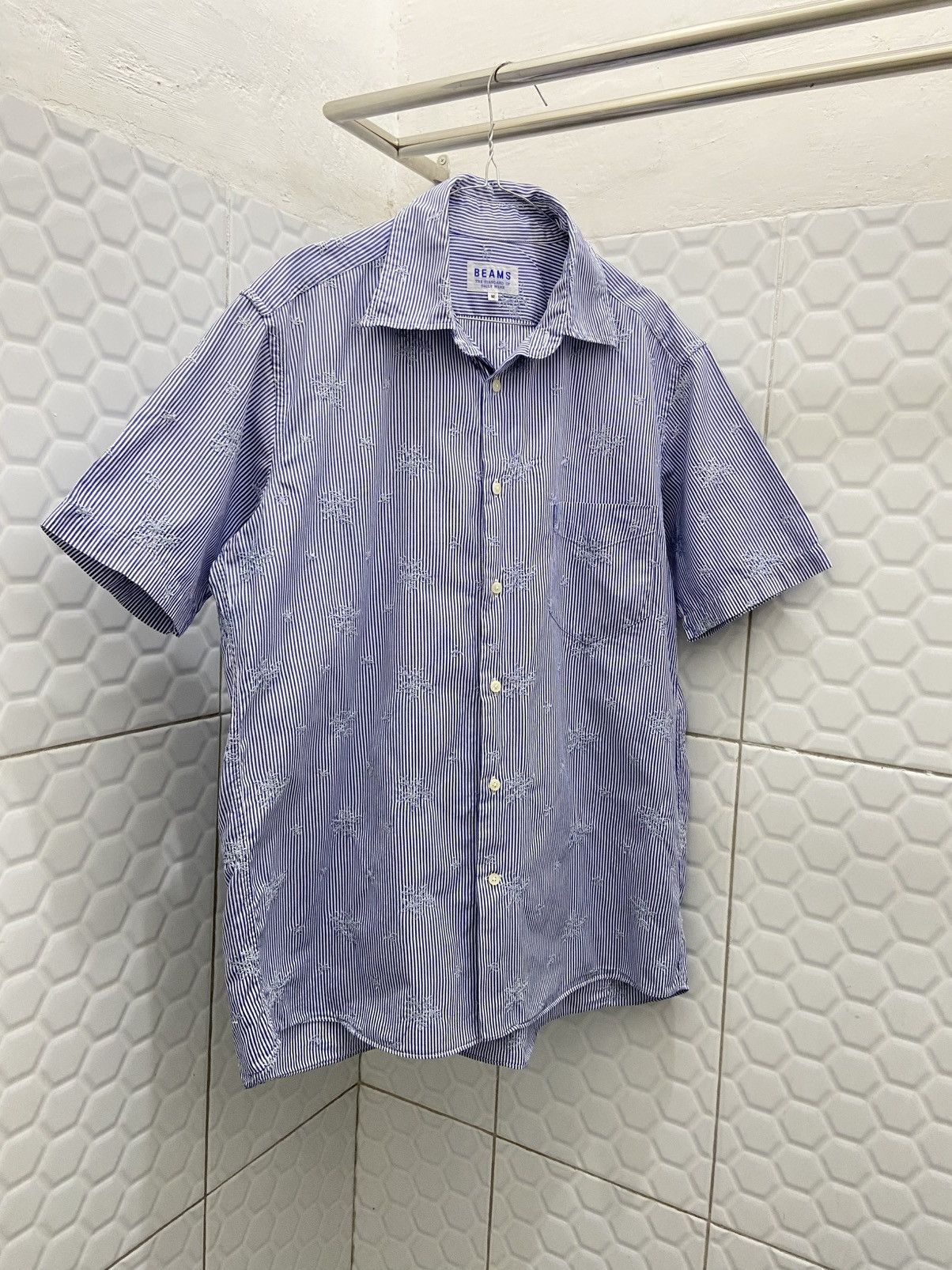 Beams Plus × Mister Freedom Beams Embroidery Striped Baggy Shirt Size US M / EU 48-50 / 2 - 4 Thumbnail