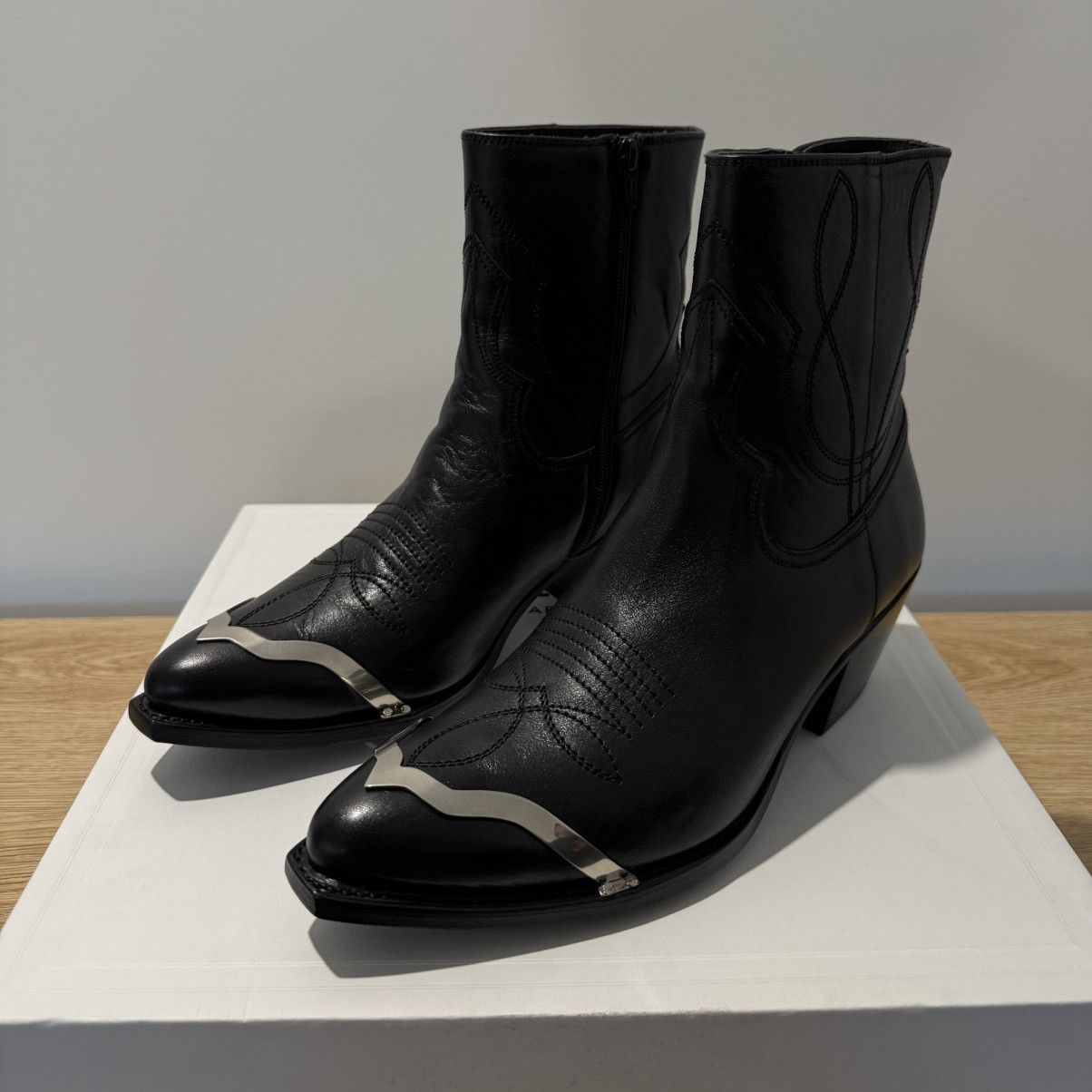 Celine | Shoes | Celine Womens Ankle Boots Black Wsilver