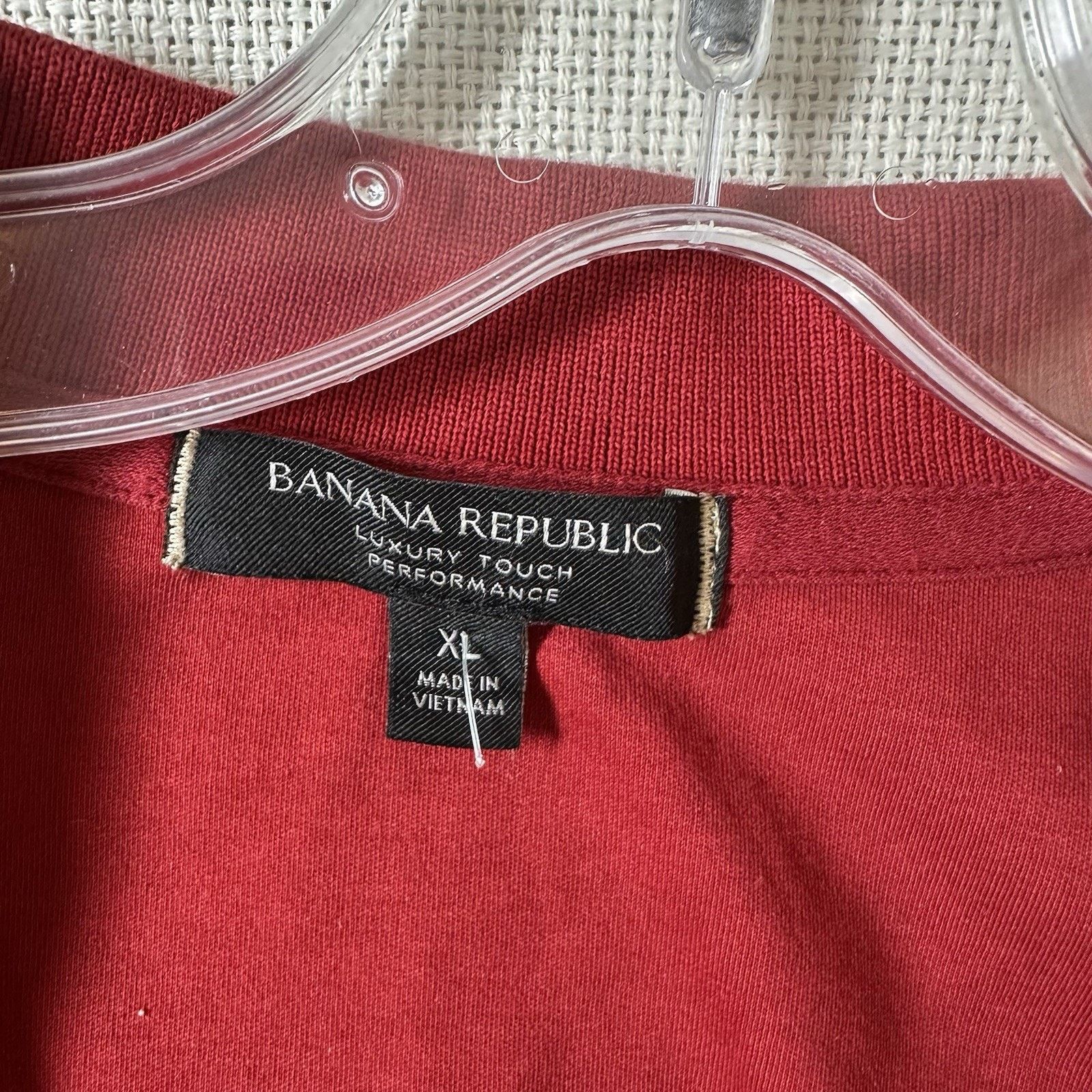 Banana Republic Men's Red Banana Republic Luxury Touch Shirt Size US XL / EU 56 / 4 - 2 Thumbnail