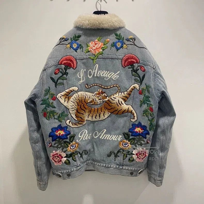 Gucci Gucci Denim Jacket with Fur Collar. Size US L / EU 52-54 / 3 - 2 Thumbnail