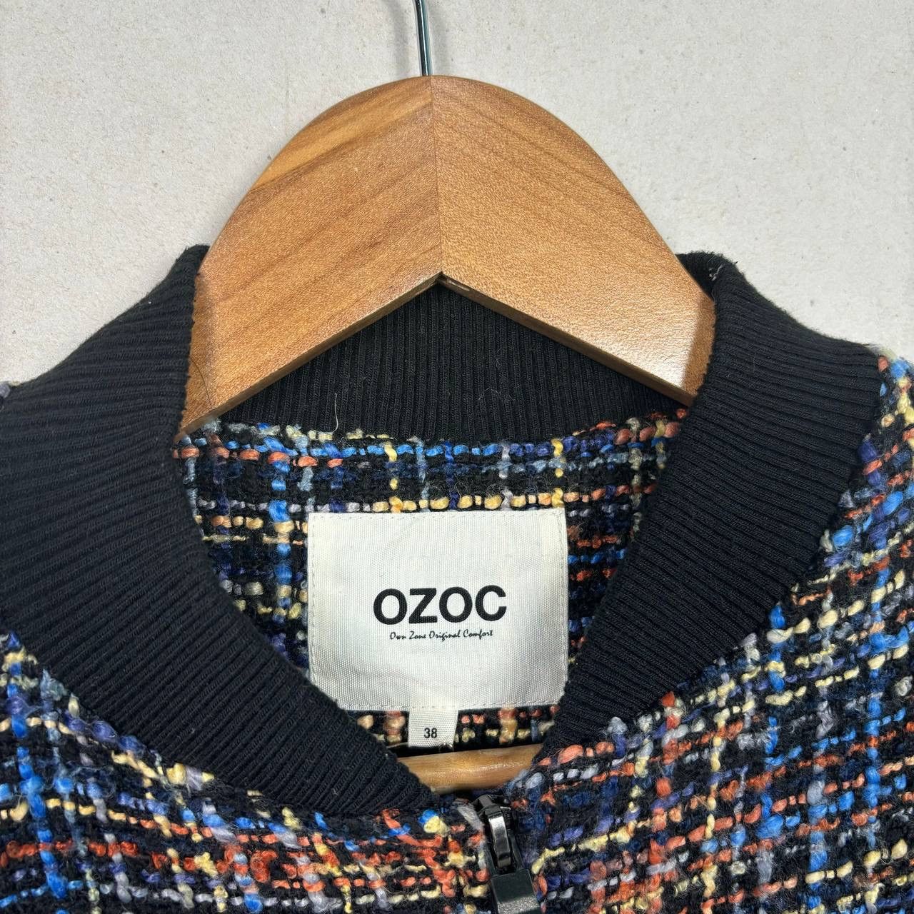 Japanese Brand Vintage Tweed Bomber Jacket by OZOC Size US M / EU 48-50 / 2 - 4 Thumbnail