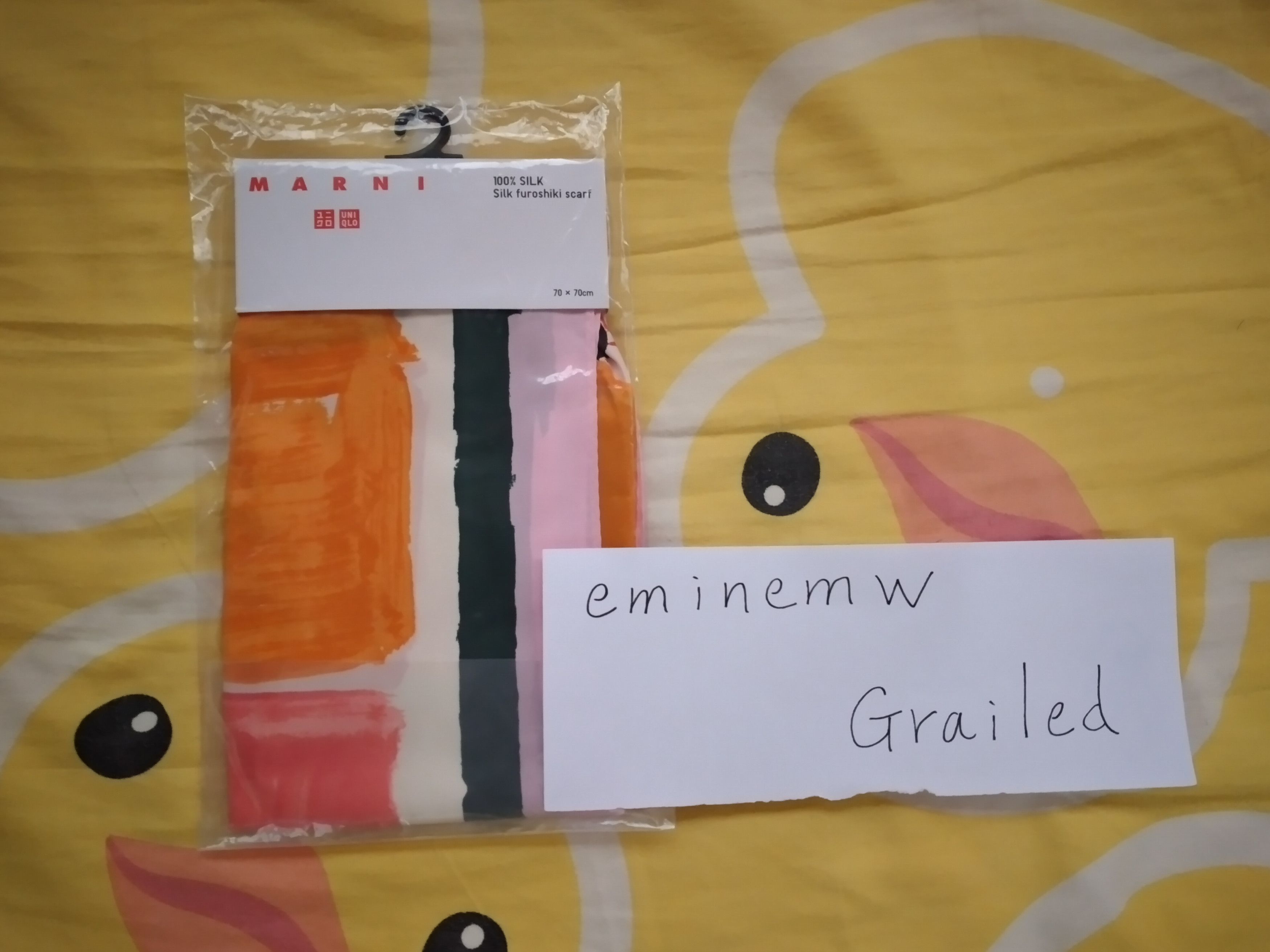 Japanese Brand UNIQLO X MARNI SILK FUROSHIKI SCARF Size ONE SIZE - 2 Thumbnail
