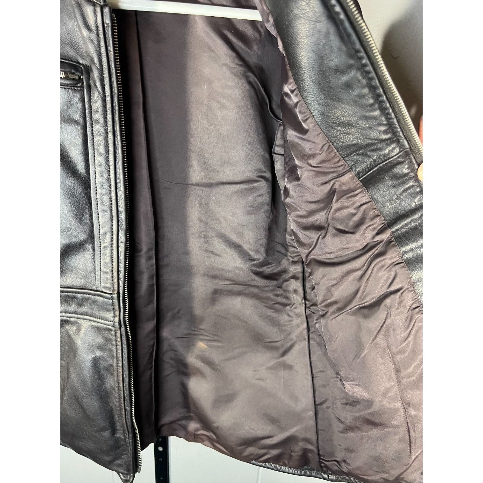 Banana Republic Vintage Banana Republic Leather Jacket Y2K Safari moto Women Size XS / US 0-2 / IT 36-38 - 6 Thumbnail