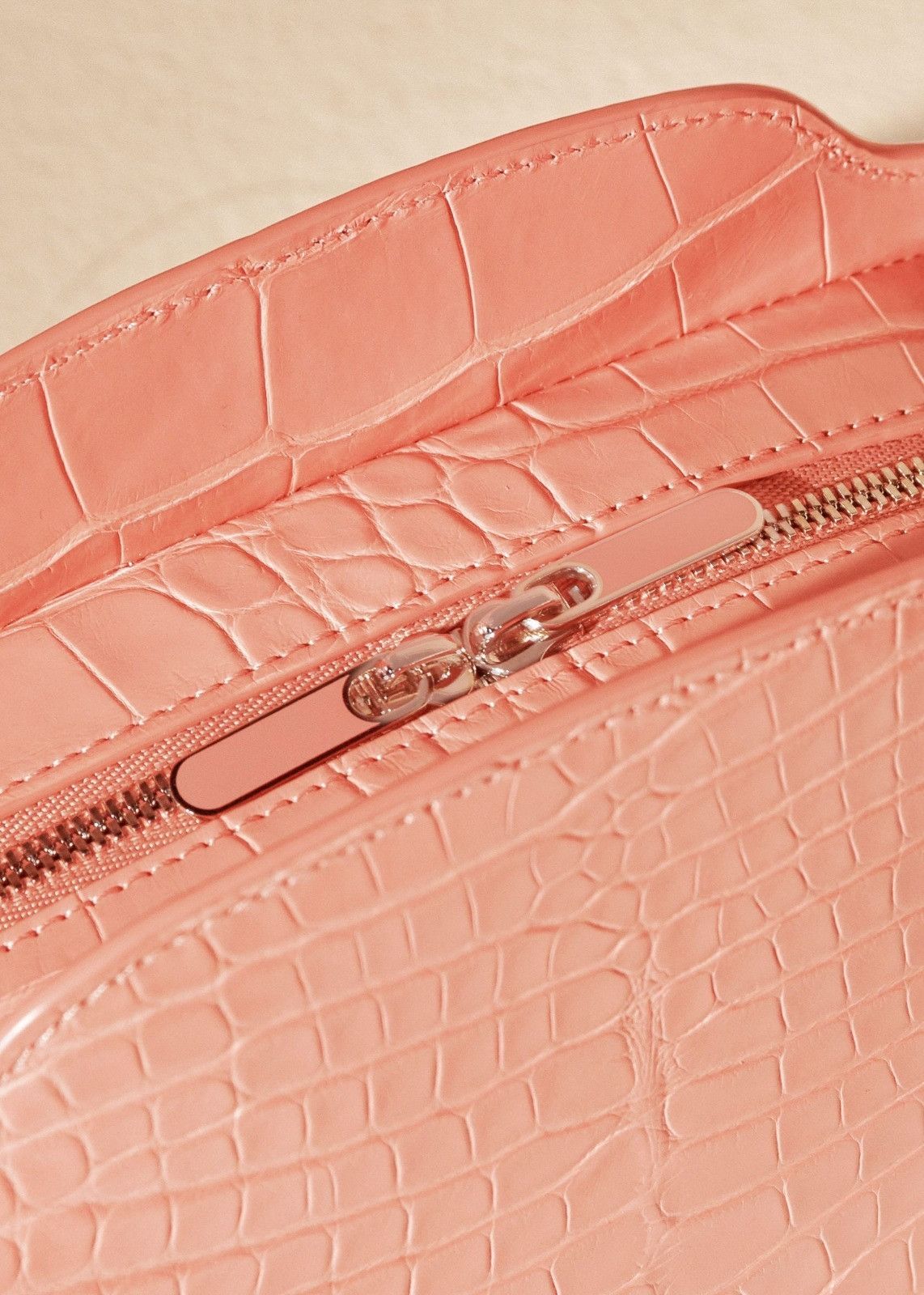 Loro Piana o1srvl11e0924 Size:/ OS Alligator Skin Crossbody Bag in Pink Size ONE SIZE - 5 Thumbnail