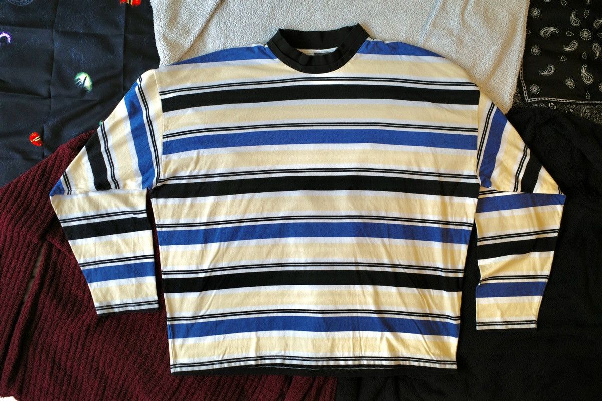Asos Asos Oversized Striped Longsleeve Tee Size US L / EU 52-54 / 3 - 3 Thumbnail