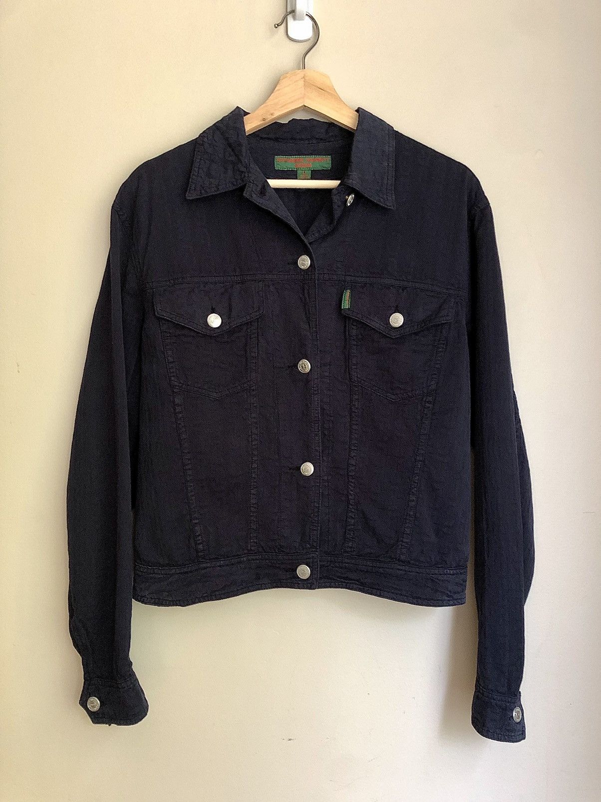 Katharine Hamnett London Vintage Katharine Hamnett Textured Logo Denim Jacket Size US S / EU 44-46 / 1 - 4 Thumbnail