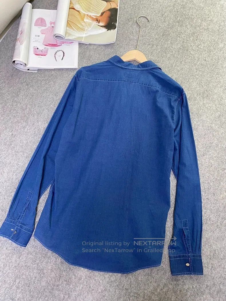 Hermes Denim Long Sleeve Shirt.