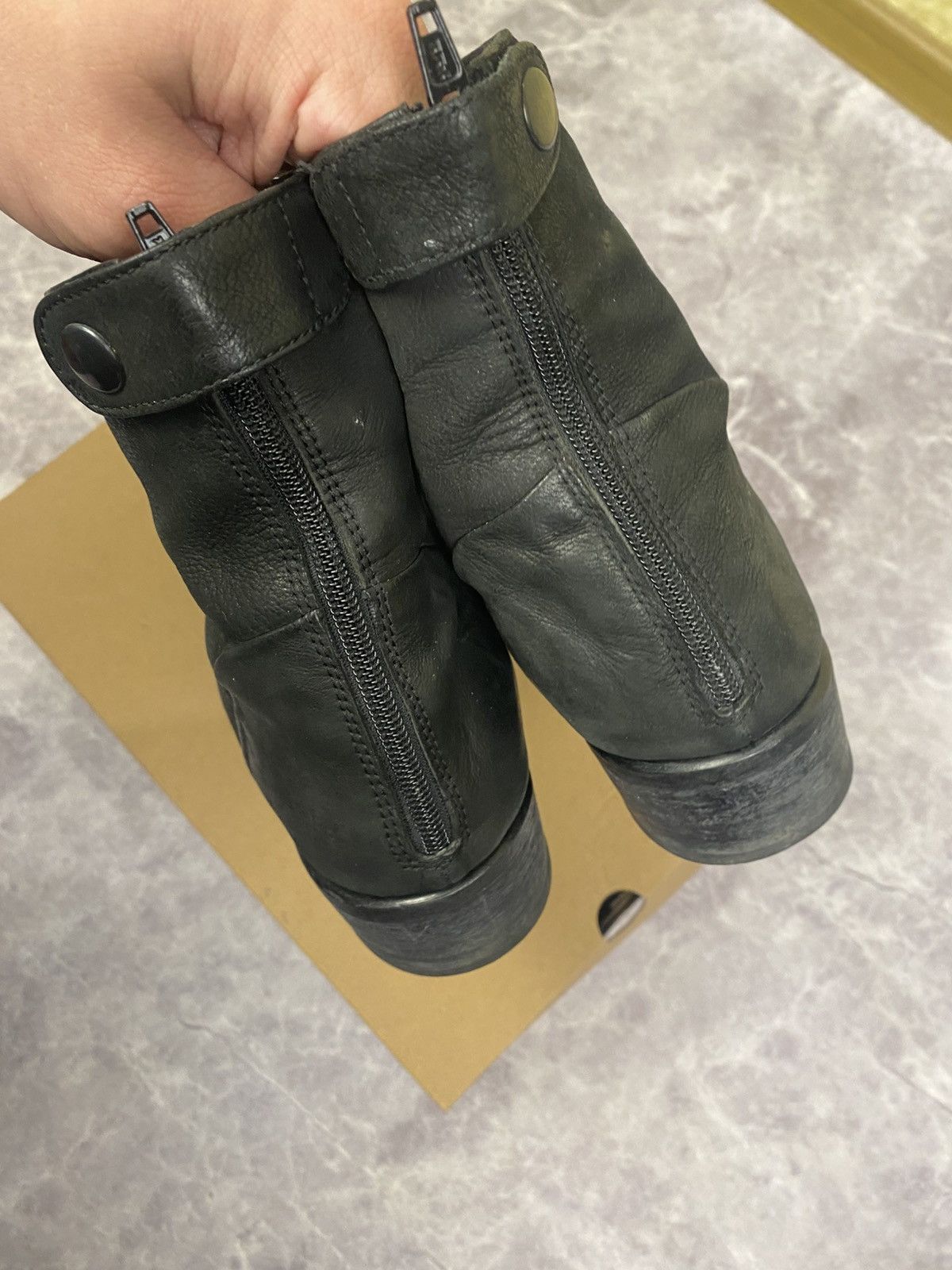 Japanese Brand Leather Moto Back Zip Guidi/A.S.98 Style Boots Size: 40 Size US 7 / EU 40 - 9 Thumbnail
