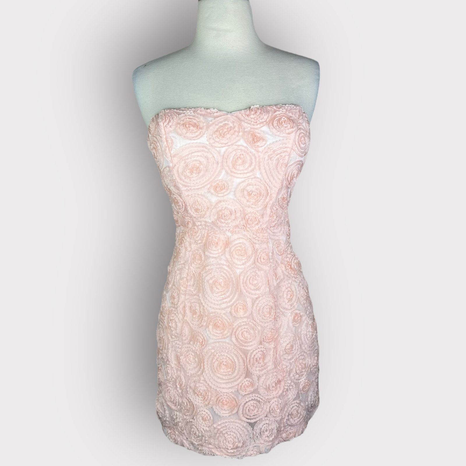 Vintage Lush | Vintage Y2K Rosette Strapless Formal Dress | Small Size S / US 4 / IT 40 - 2 Thumbnail