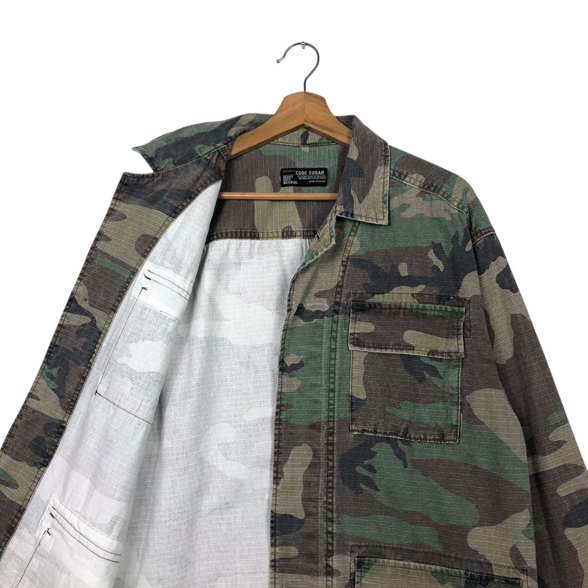 Vintage 📌Vintage Chore Military Jacket Cube Sugar Size US M / EU 48-50 / 2 - 13 Thumbnail