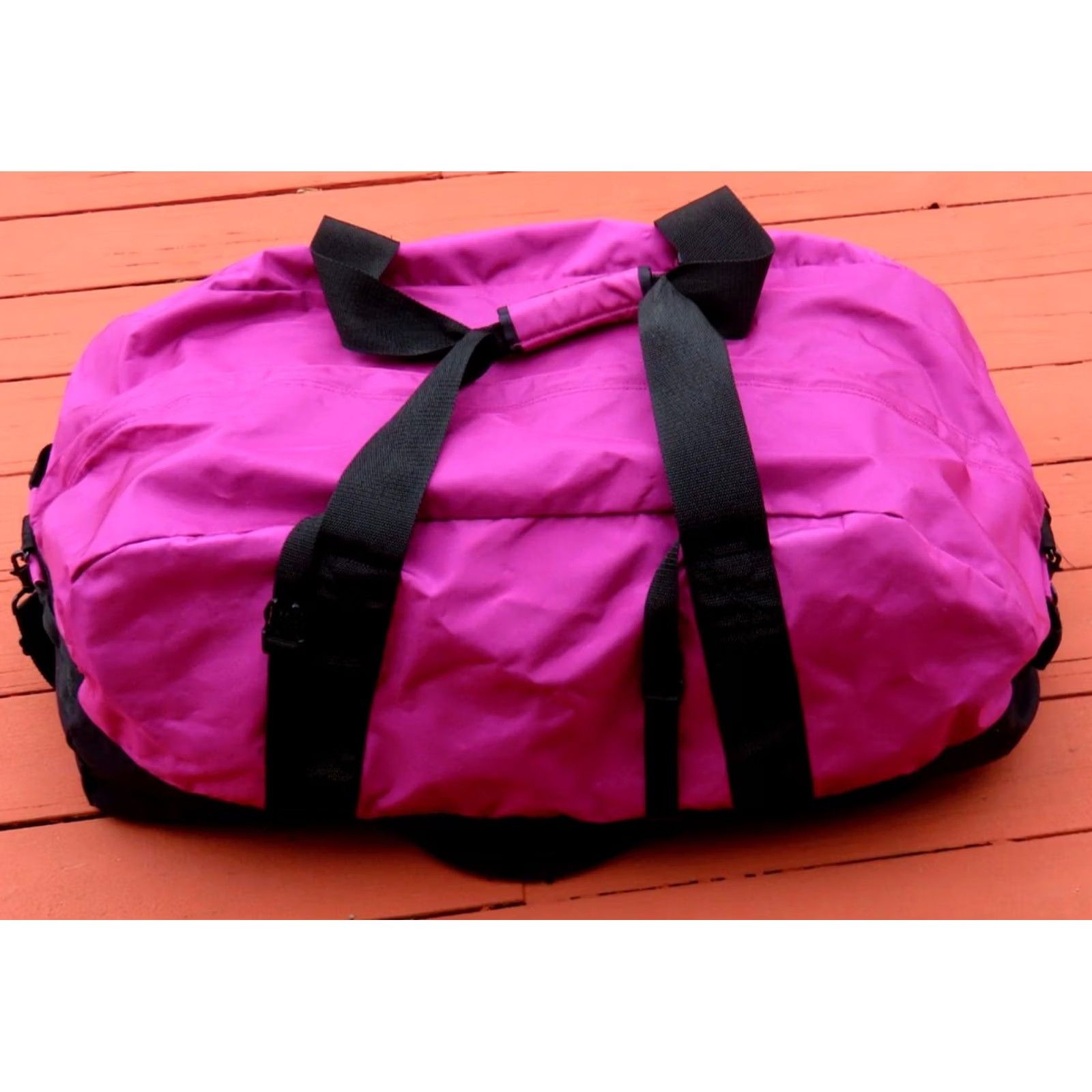 Vintage VINTAGE LL Bean Adventure Purple Large Duffle Bag 31"x12"x15" #155536 Size ONE SIZE - 3 Thumbnail