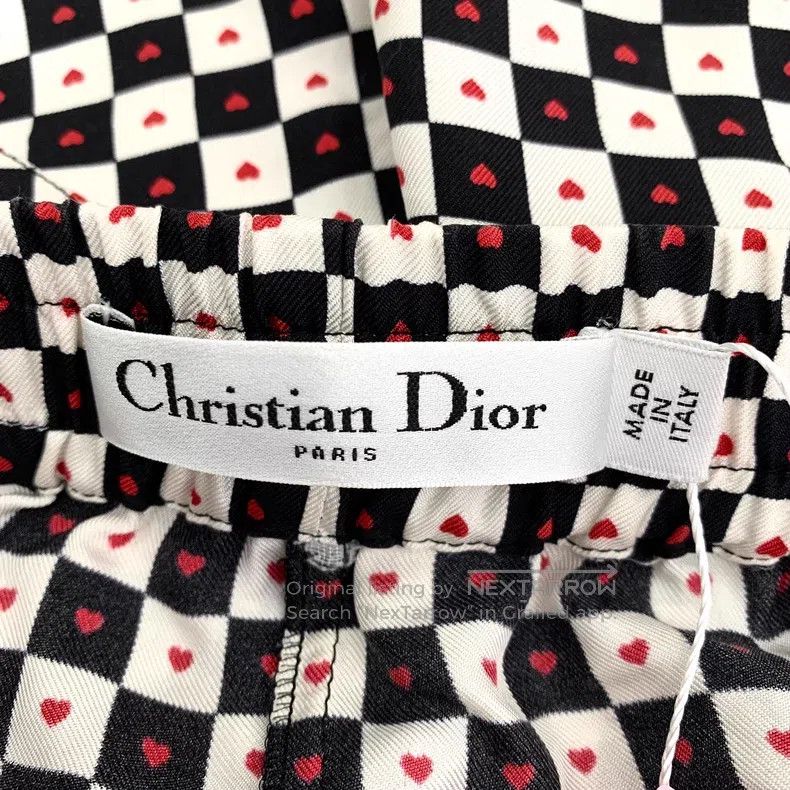 Dior Dior Colour block love plaid full print mulberry silk casu Size 42" / US 20 - 6 Thumbnail