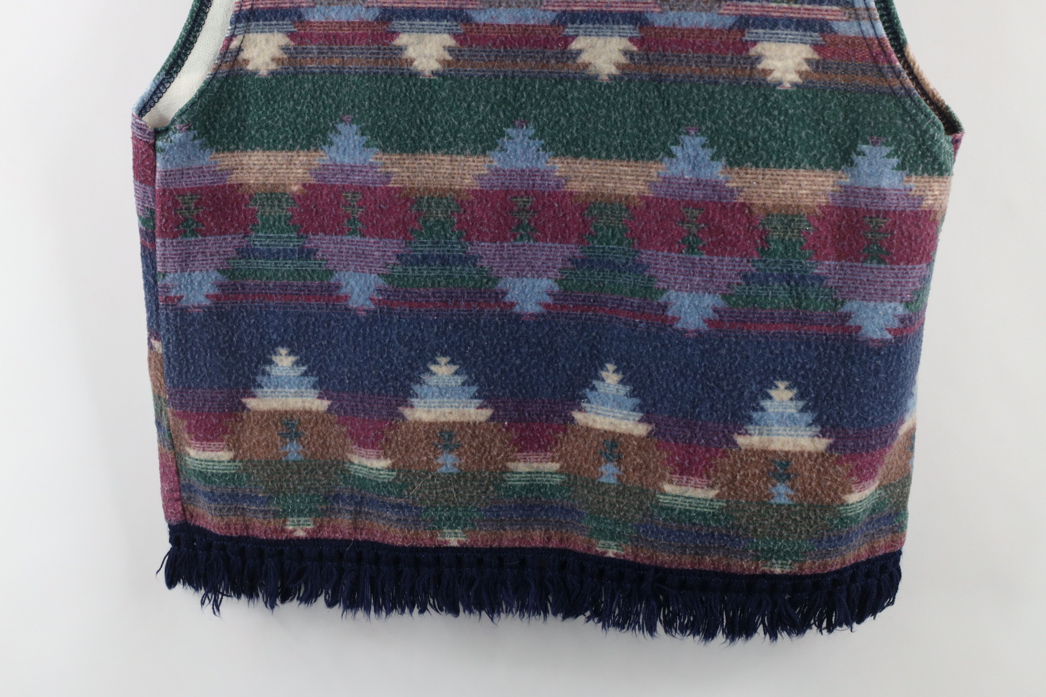Vintage Vintage 90s Streetwear Fringed Blanket Vest Jacket USA Size L / US 10 / IT 46 - 11 Thumbnail