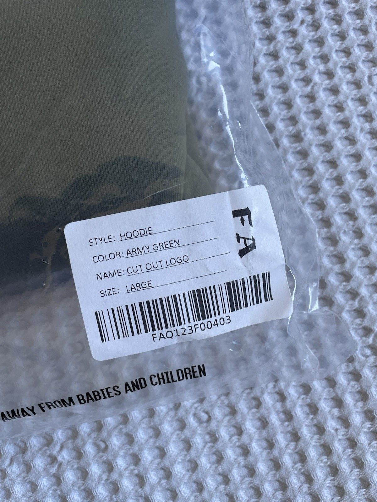 Fucking Awesome Fucking Awesome Cut Out Logo Spell Out Hoodie Army Green NEW Size US L / EU 52-54 / 3 - 3 Thumbnail