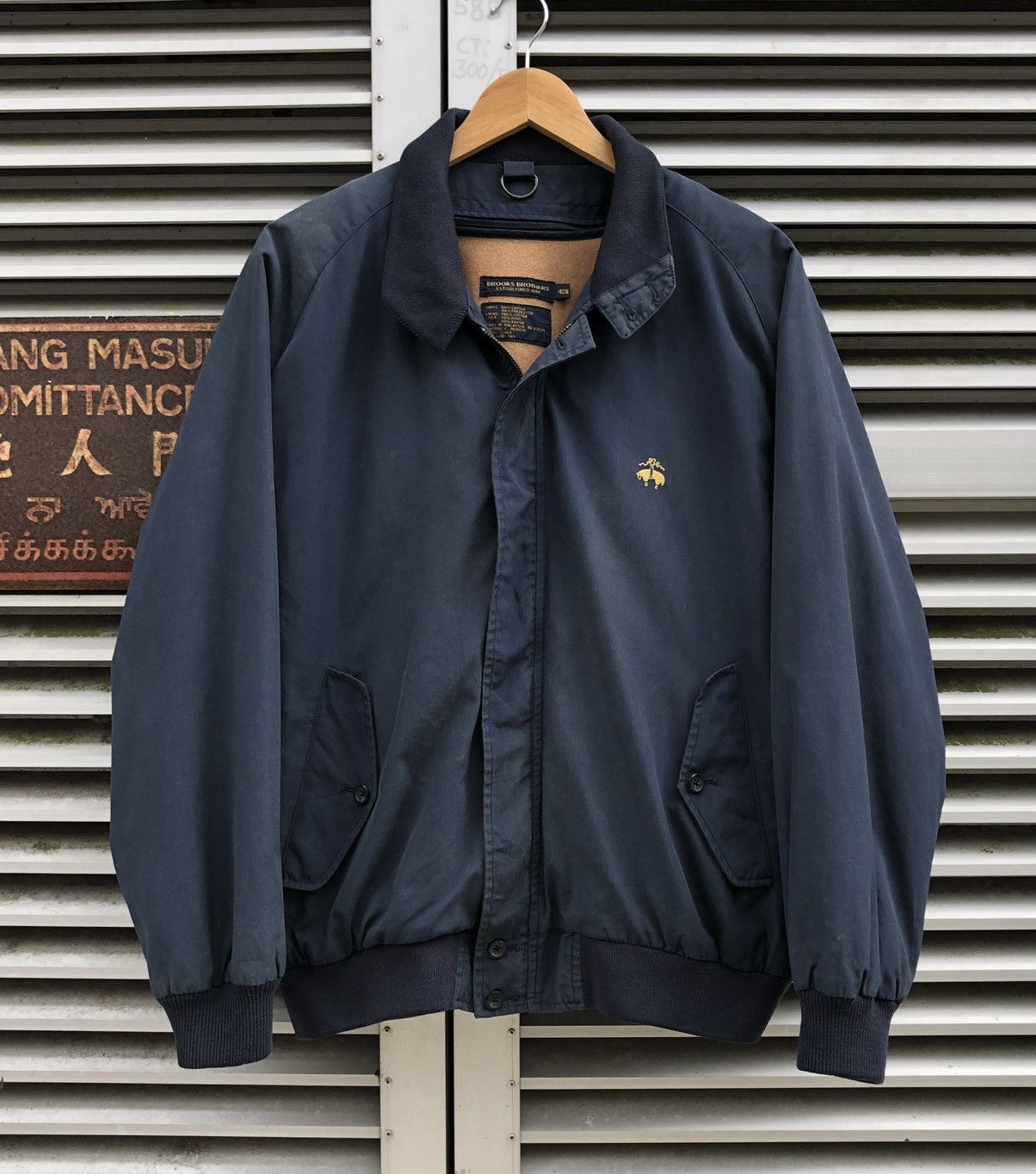 Brooks Brothers Vintage Books Brothers Lined Wool Bomber Jacket Size US L / EU 52-54 / 3 - 5 Thumbnail