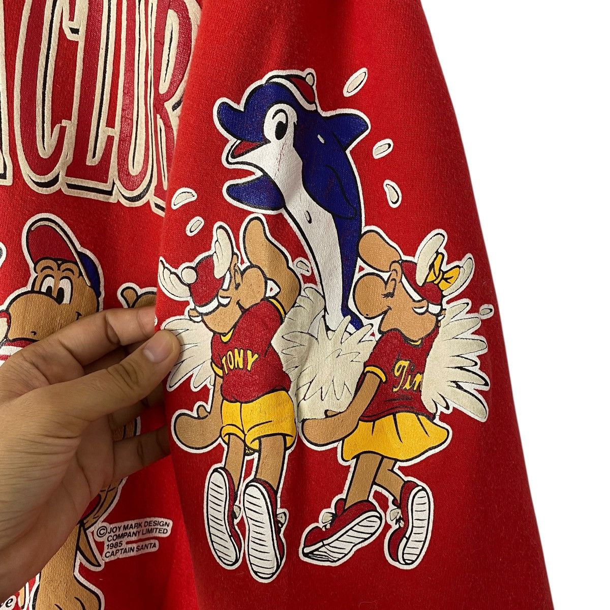 Vintage Vintage 90s Captain Santa Sweatshirt Crewneck Red Size L Size US L / EU 52-54 / 3 - 5 Thumbnail