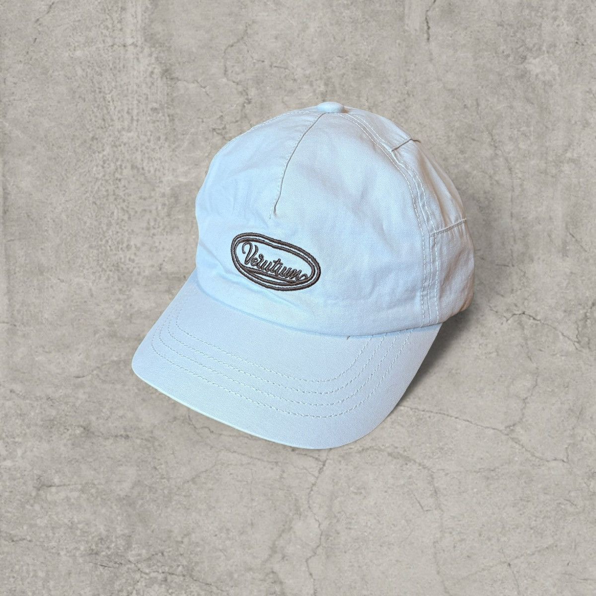 Japanese Brand Cool vintage style cap, white with beige logo. One size Size ONE SIZE - 5 Thumbnail