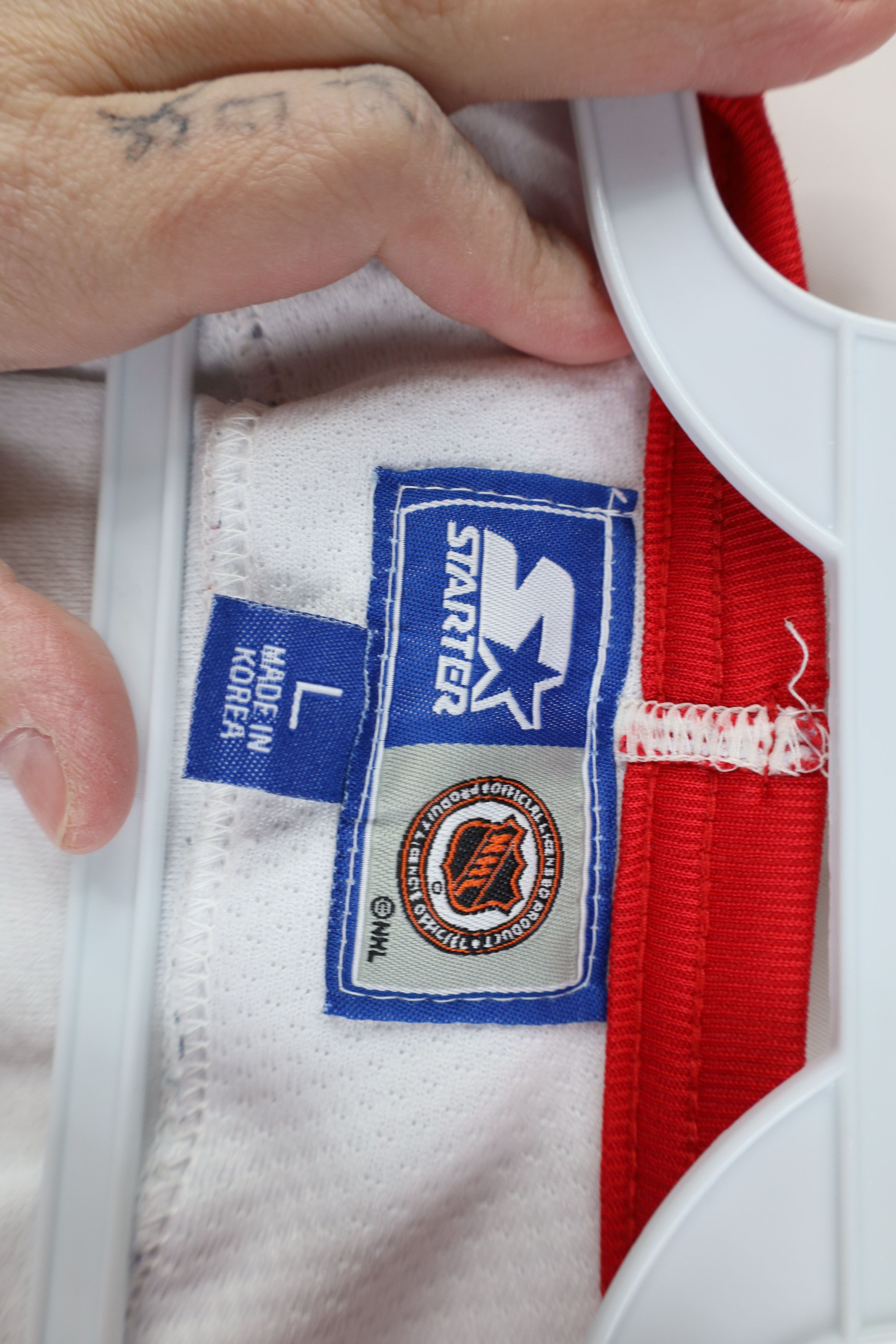Starter Vintage 90s Starter Red Wings Hockey Jersey 2Pac 2 Pac White Size US L / EU 52-54 / 3 - 11 Thumbnail