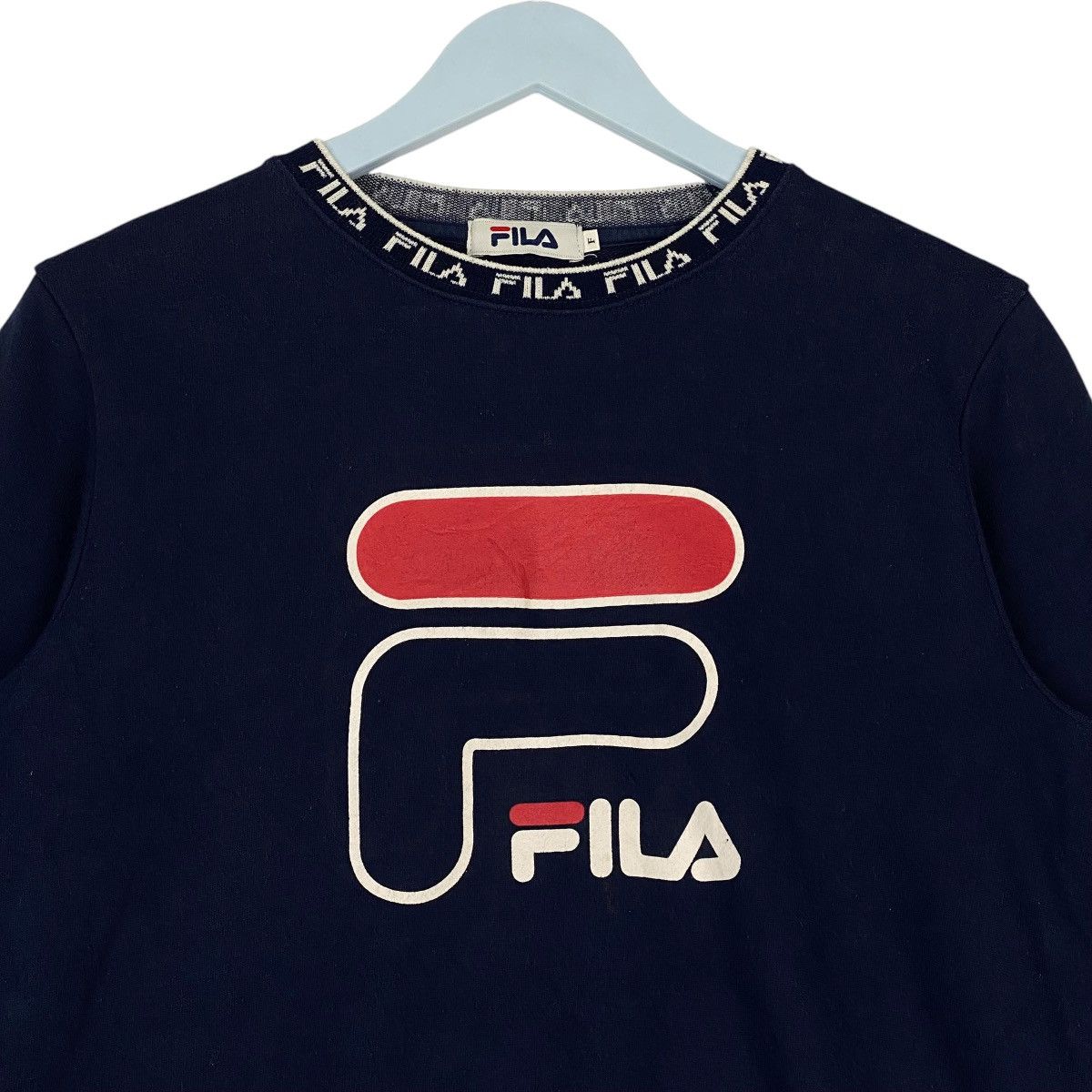 Fila × Vintage Vintage Fila Printed Logo Navy Blue Pullover Jumper Size S Size US S / EU 44-46 / 1 - 4 Thumbnail