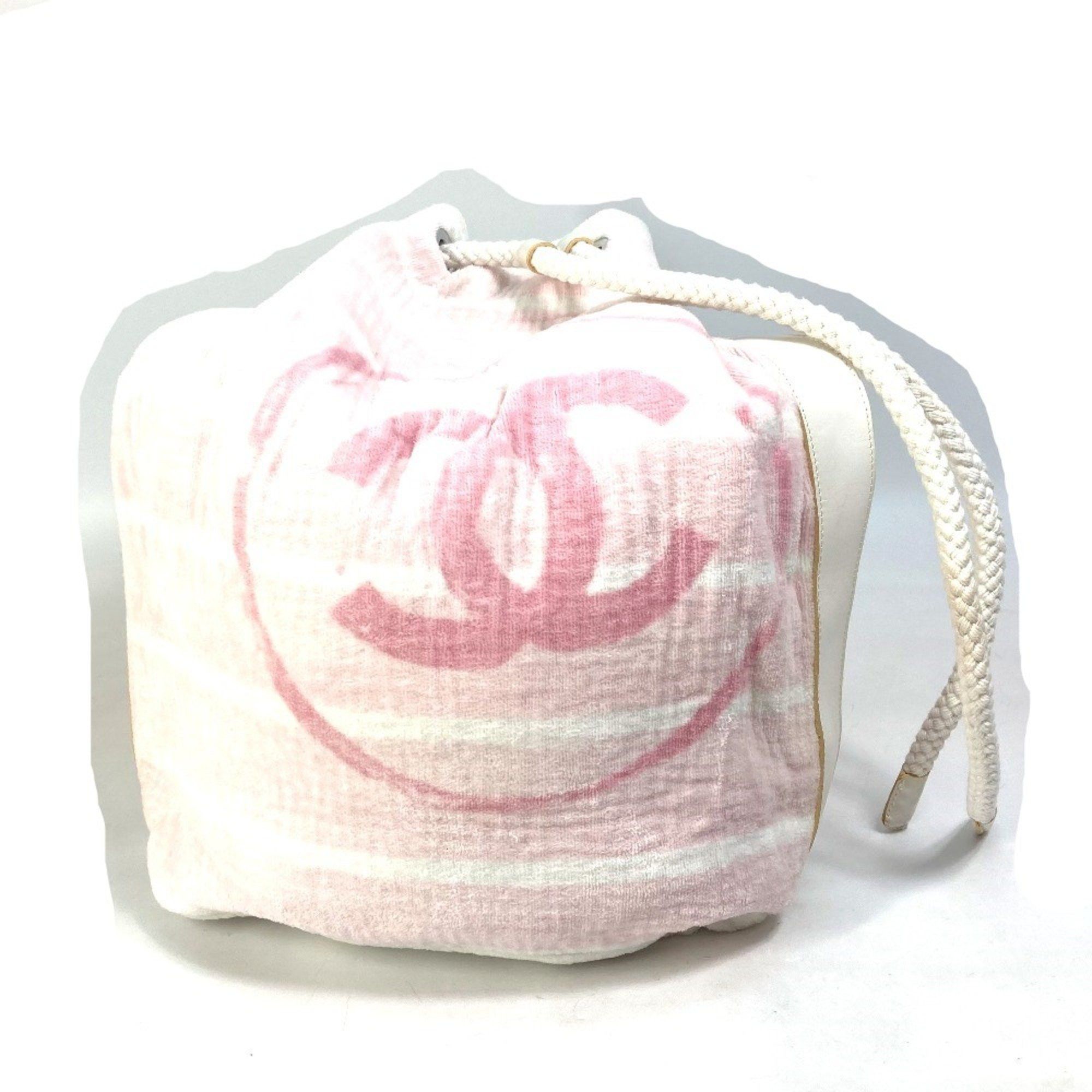 Chanel Chanel beach bag shoulder drawstring bag Shoulder Bag pink White Size ONE SIZE - 1 Thumbnail