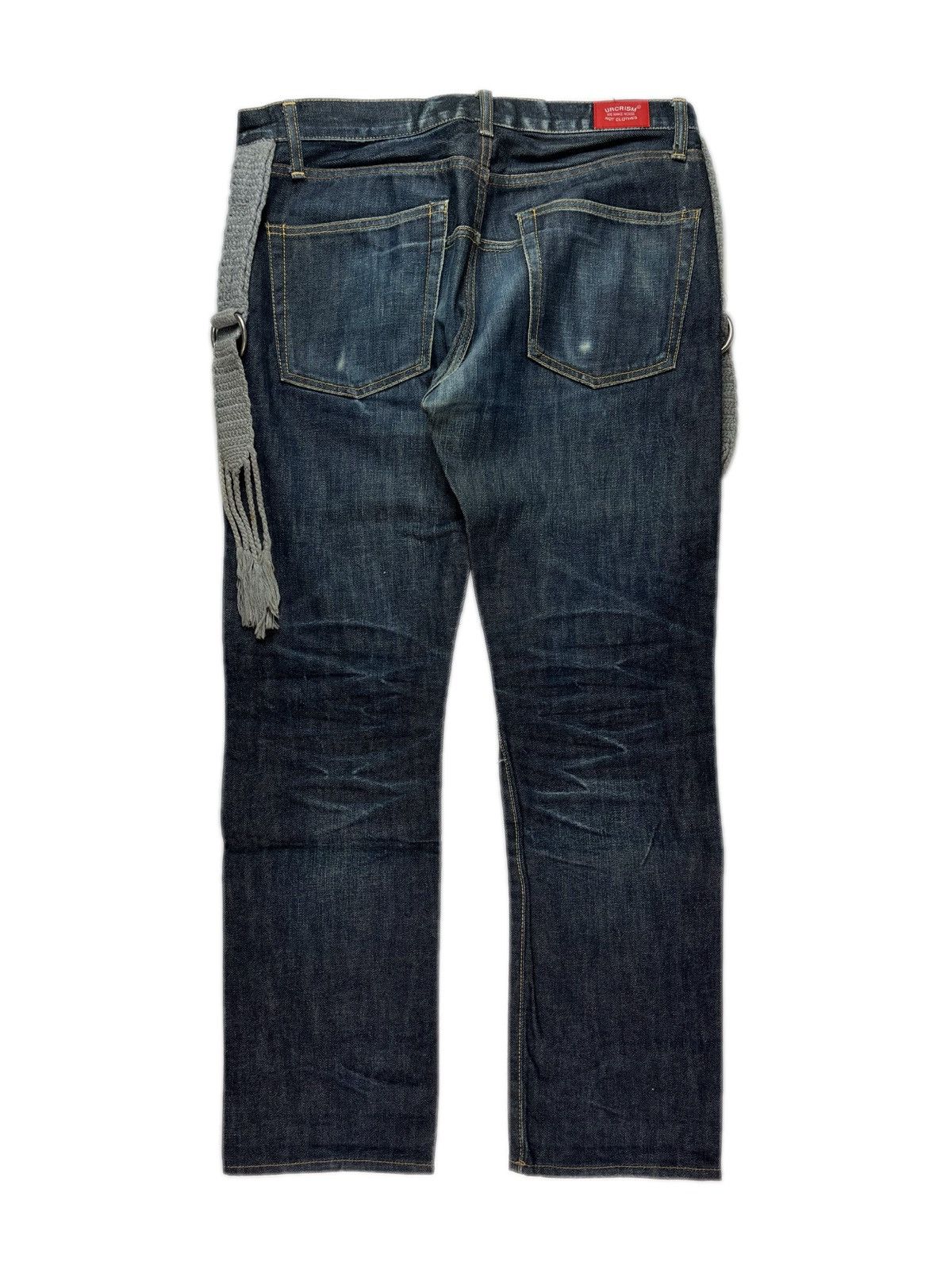 SS08 Undercover Lightning Bolt Tassel Fringe Denim Jeans