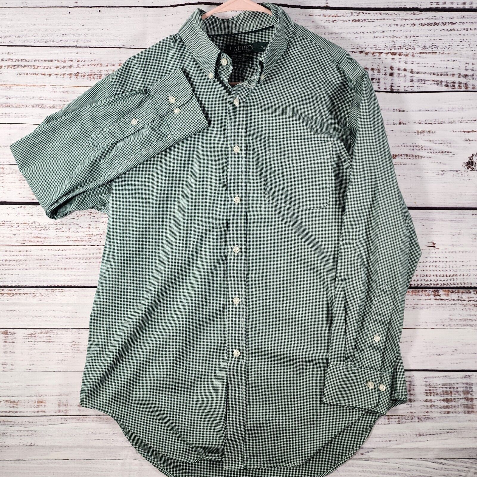 Lauren Ralph Lauren Lauren Ralph Lauren Shirt Men 16 32/33 Classic Stretch Green Size US S / EU 44-46 / 1 - 1 Thumbnail