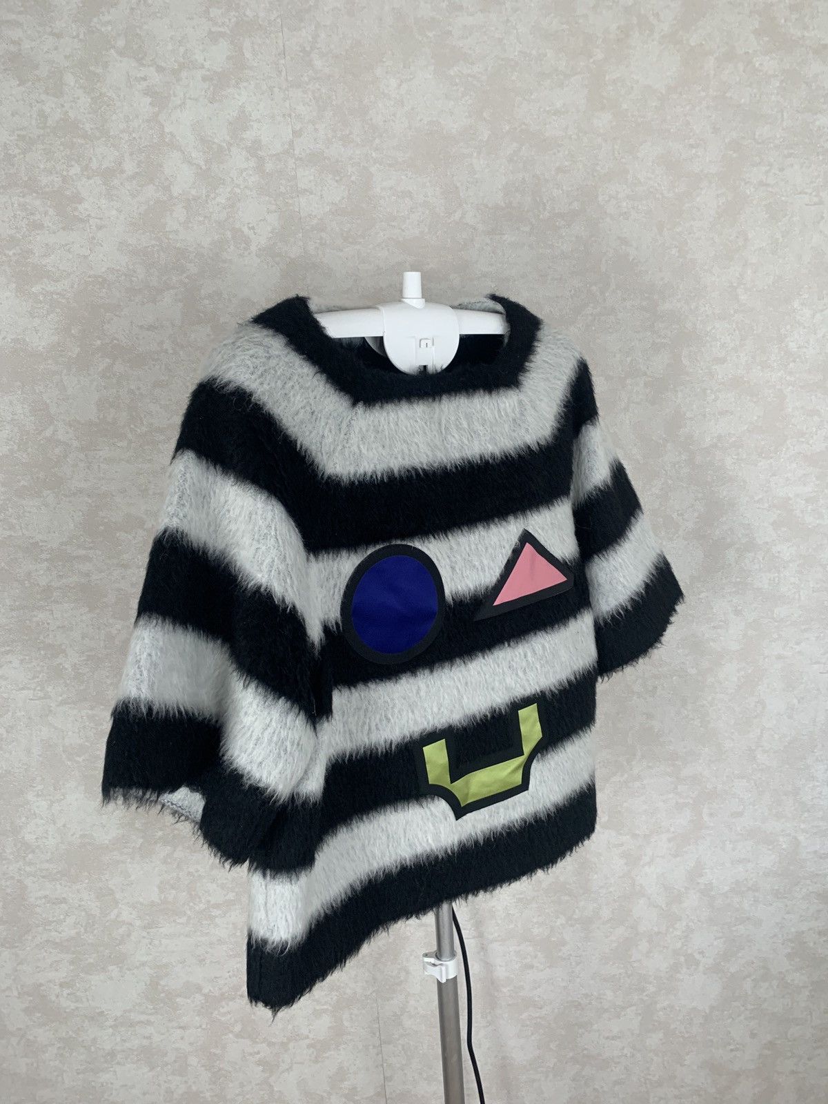 Armani × Emporio Armani Emporio Armani Striped Black White Face SweaterMohair FW2016 Size M / US 6-8 / IT 42-44 - 3 Thumbnail