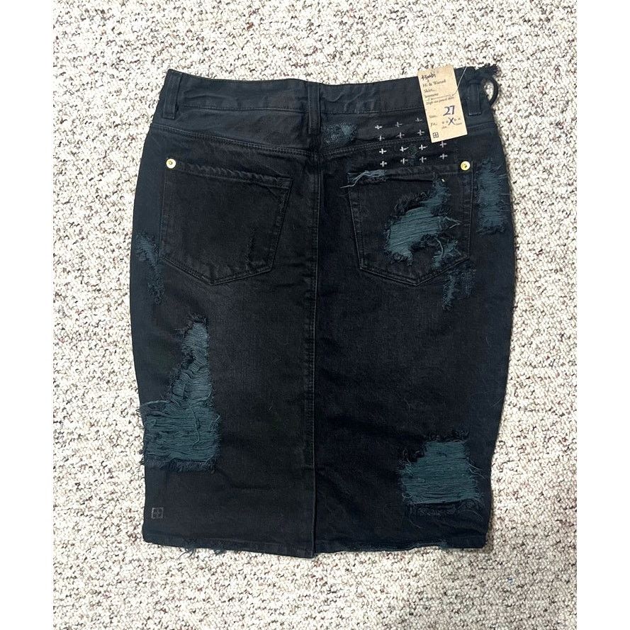 Ksubi Ksubi High Rise Pencil Distressed Denim Skirt Streetwear 6 Size 28" / US 6 / IT 42 - 3 Thumbnail