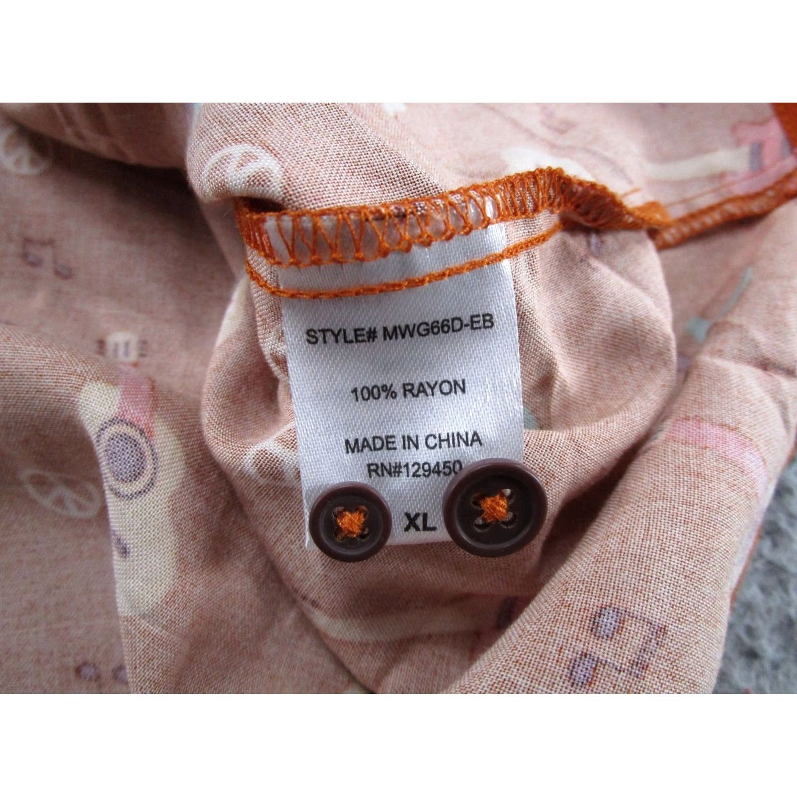 CO Earthbound Button Up Short Sleeve Shirt XL Multicolor Cotton AOP All Over Print Life Bohemian Hippie Hipster Mens Shirt Size US XL / EU 56 / 4 - 3 Thumbnail