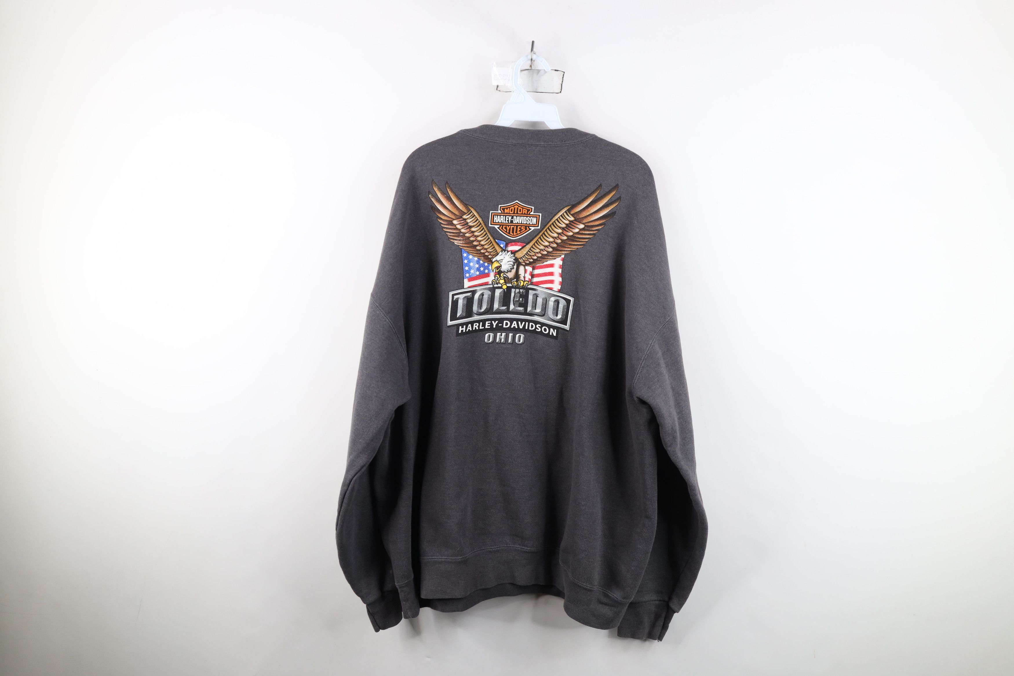 Harley Davidson Vintage Y2K Harley Davidson Fire Flames Crewneck Sweatshirt Size US XXL / EU 58 / 5 - 13 Thumbnail