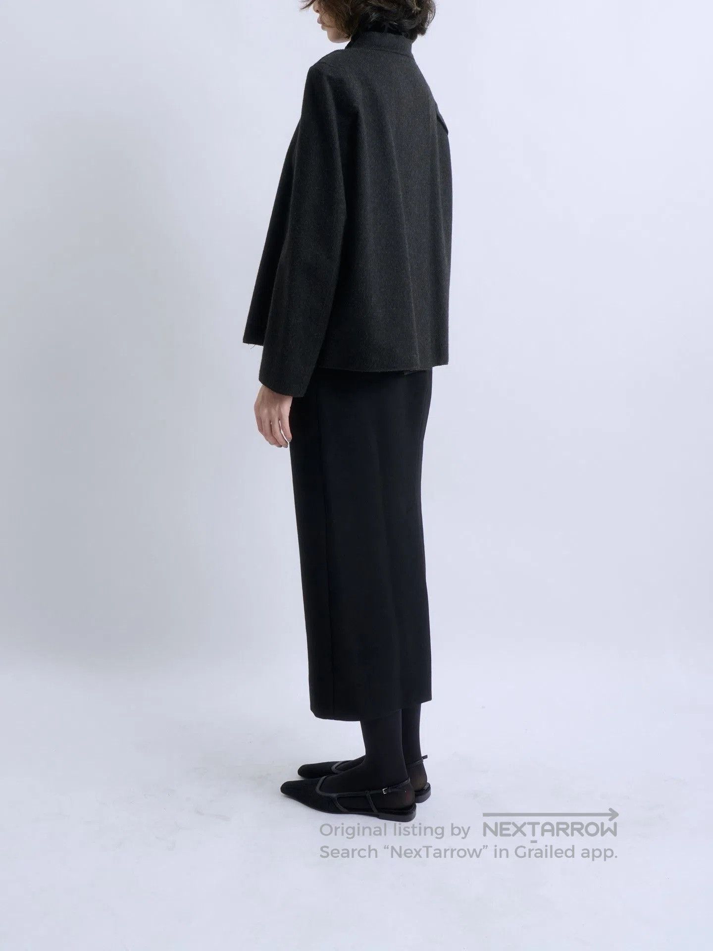 Jil Sander JIL SANDER Asymmetric Wool Short Coat. Size M / US 6-8 / IT 42-44 - 4 Thumbnail