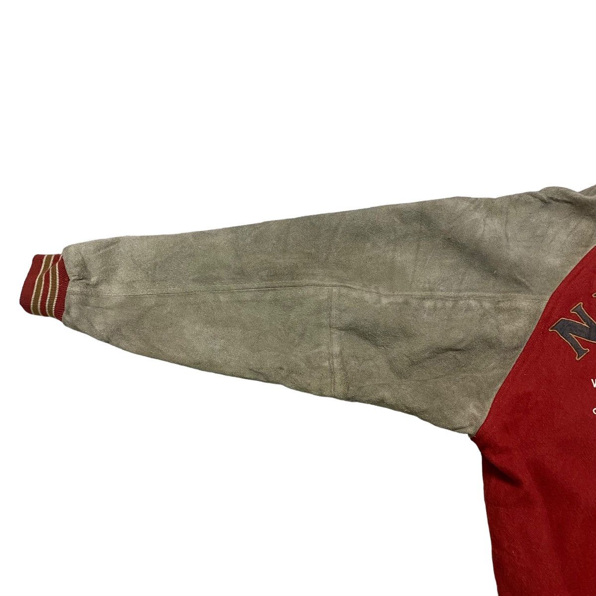 Japanese Brand Vintage NEO BLOOD TOKYO Varsity Hooded Suede Leather Jacket Size US L / EU 52-54 / 3 - 10 Thumbnail