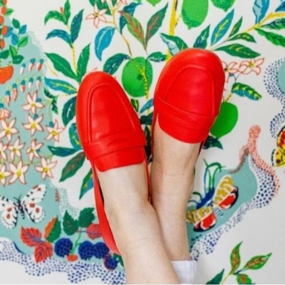 Talbots Talbots Jessie Red Nappa Leather Classic Penny Loafer Moc To Size US 9.5 / IT 39.5 - 9 Thumbnail