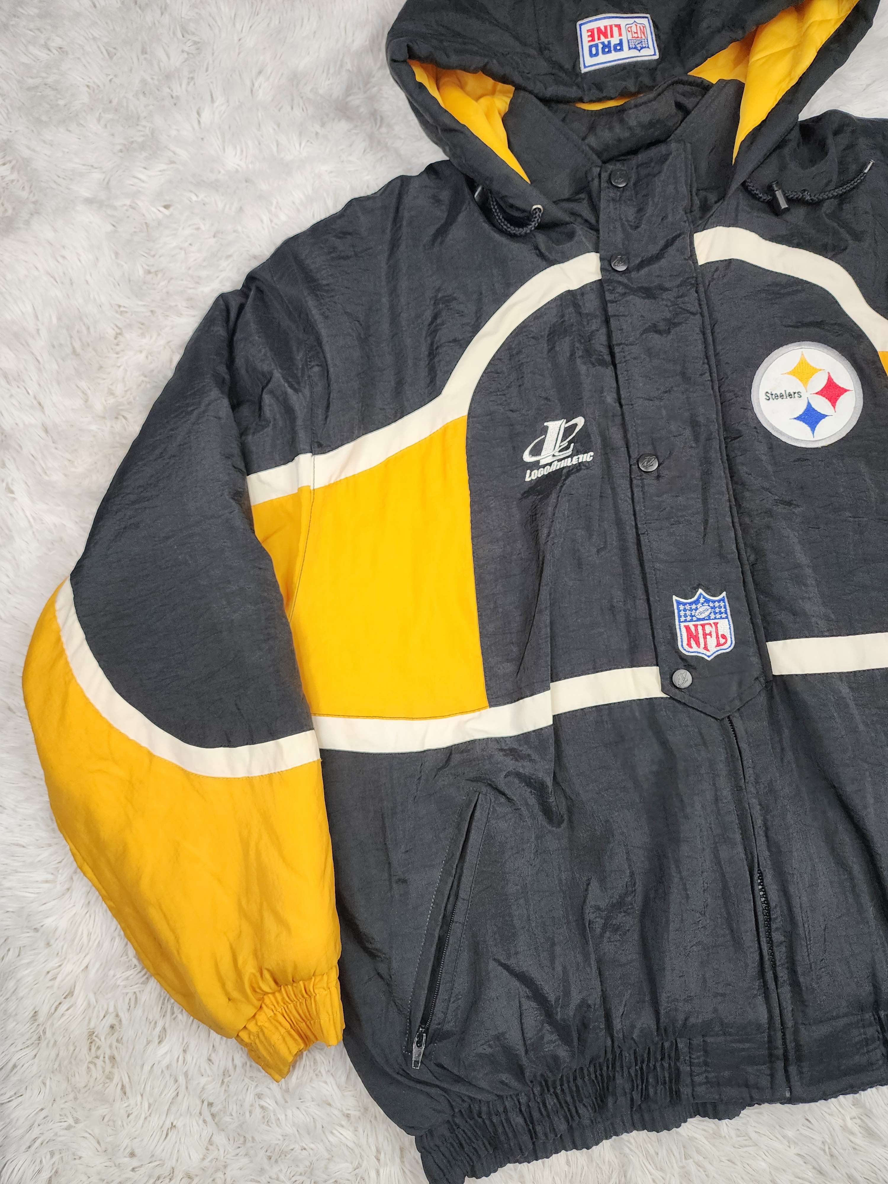 Logo Athletic Vintage Logo Athletic Pittsburgh Steelers NFL hoodied jacket Size US XL / EU 56 / 4 - 4 Thumbnail