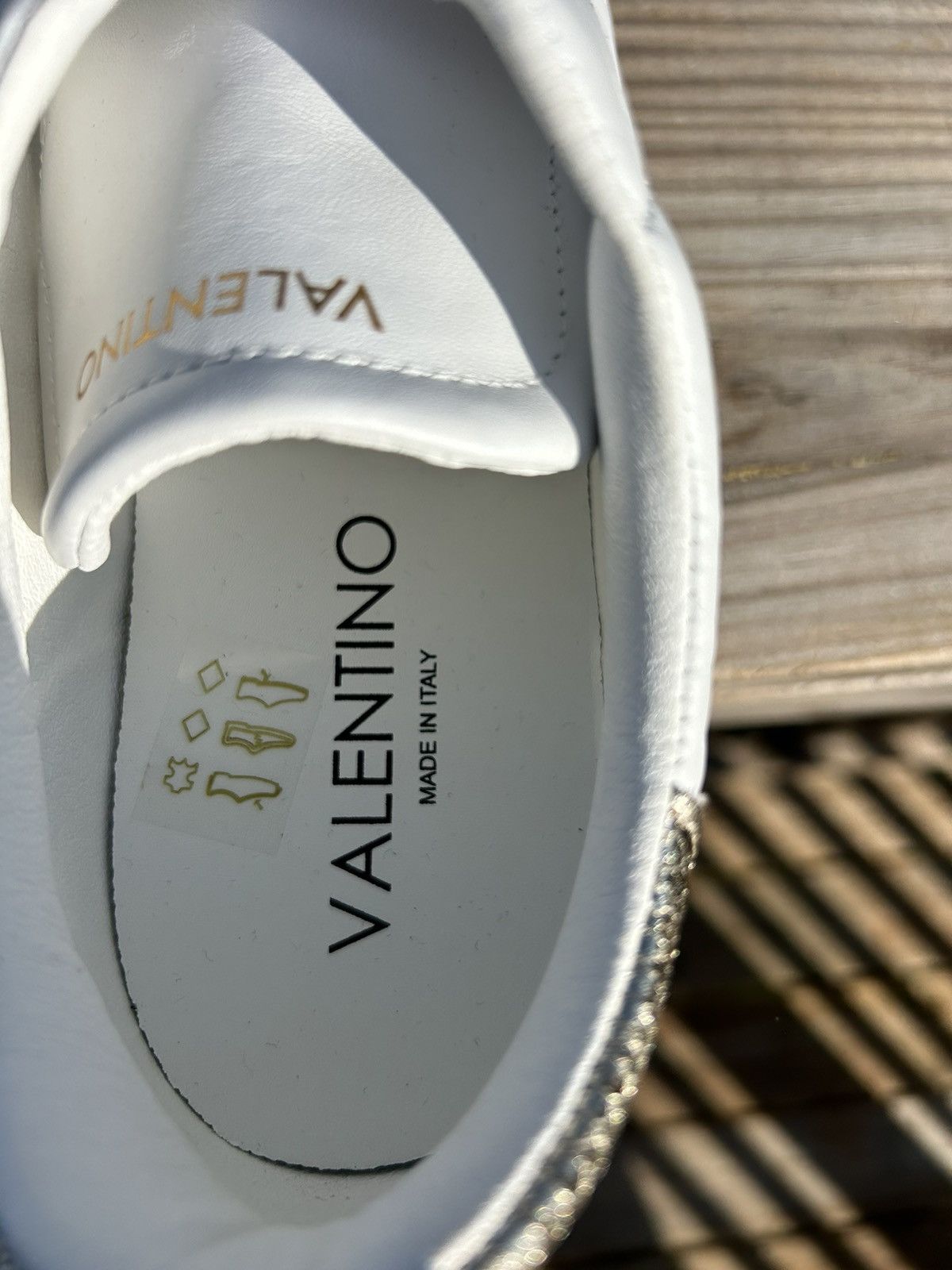 Mario Valentino Valentino White Sneakers with Cream Detail Size US 9 / IT 39 - 12 Thumbnail