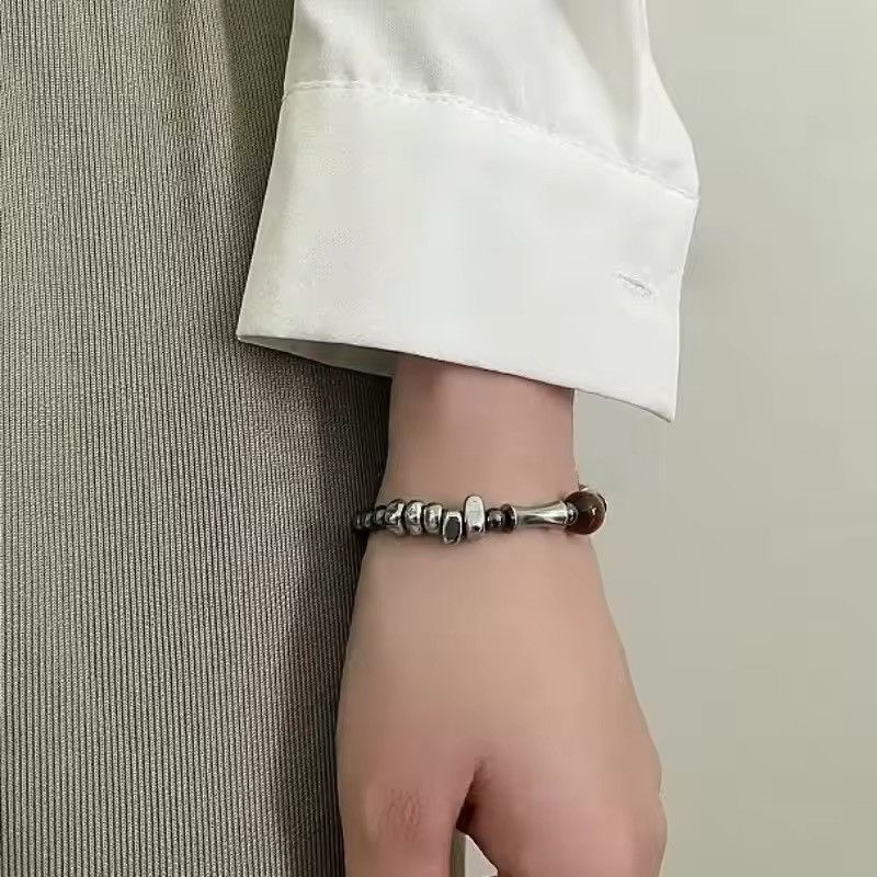 Jewelry × Vintage Tiger Eye Stone Bracelet Light Luxury Size ONE SIZE - 4 Thumbnail