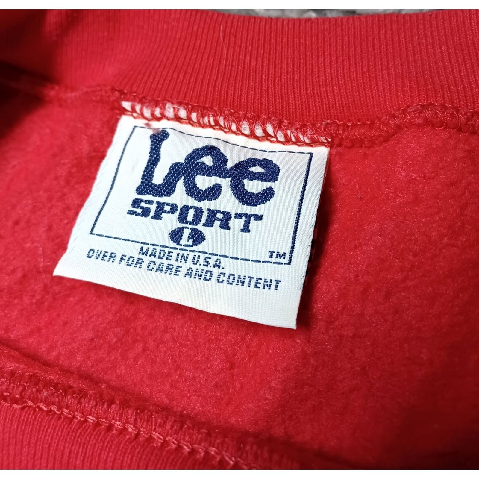 LeSportsac VINTAGE Wisconsin University Badgers Sweatshirt Crewneck Lee Sports Large Red 90s Sports Unisex Adults Size US L / EU 52-54 / 3 - 3 Thumbnail