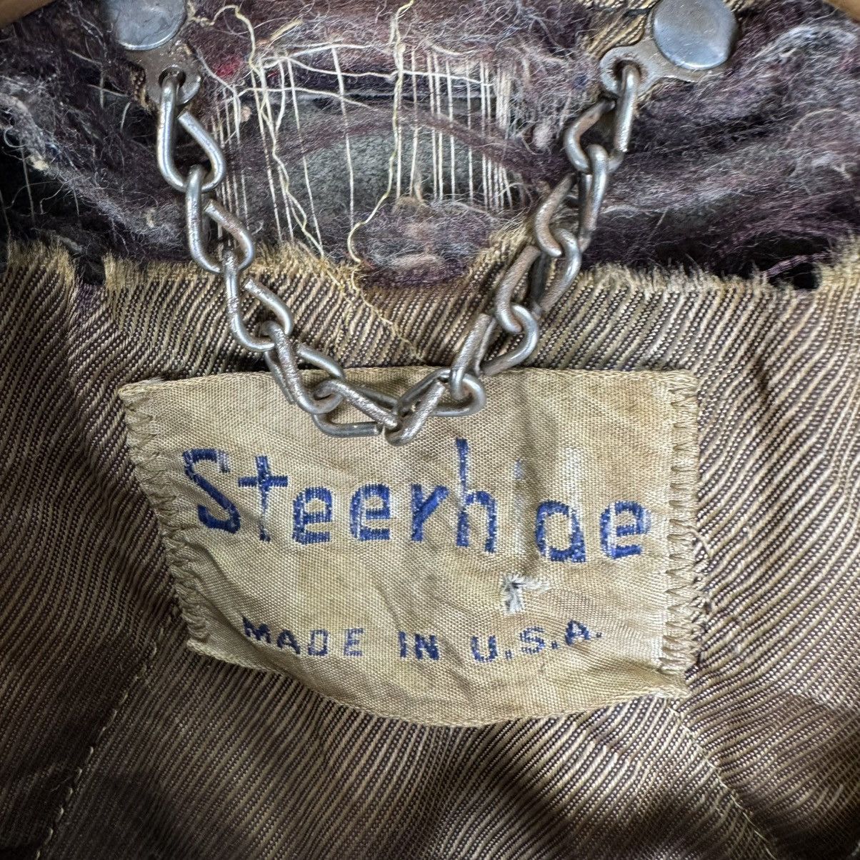 Genuine Leather 🌟VINTAGE 50s STEERHIDE ONE STUDS MOTORCYCLE LEATHER JACKET Size US M / EU 48-50 / 2 - 17 Thumbnail