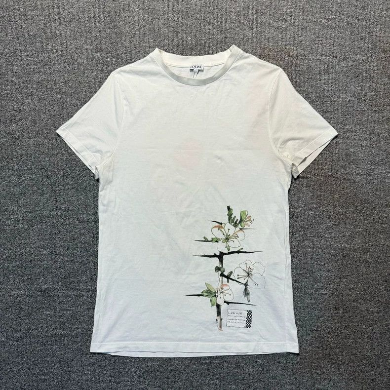 Loewe LOEWE White floral short sleeves Size S / US 4 / IT 40 - 1 Thumbnail