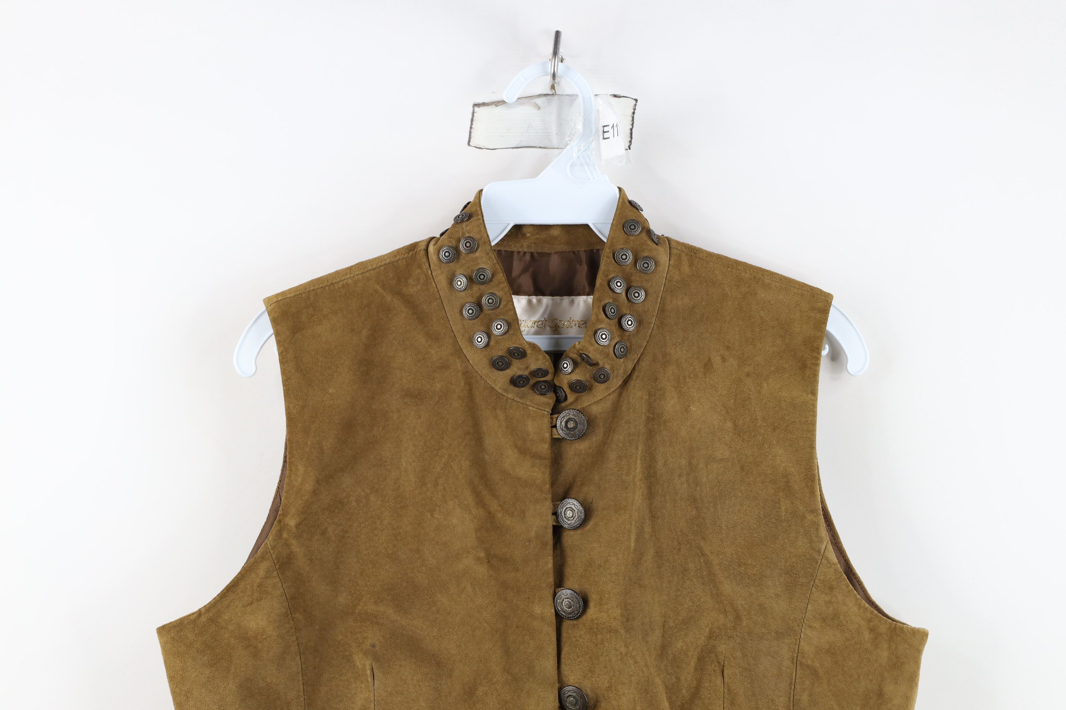 Vintage Vintage 90s Streetwear Suede Leather Button Vest Jacket Size XL / US 12-14 / IT 48-50 - 2 Thumbnail