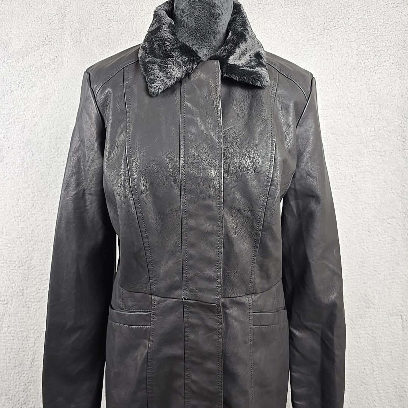 Other BACCINI Women's Faux Leather Black Size Medium Jacket Size M / US 6-8 / IT 42-44 - 2 Thumbnail
