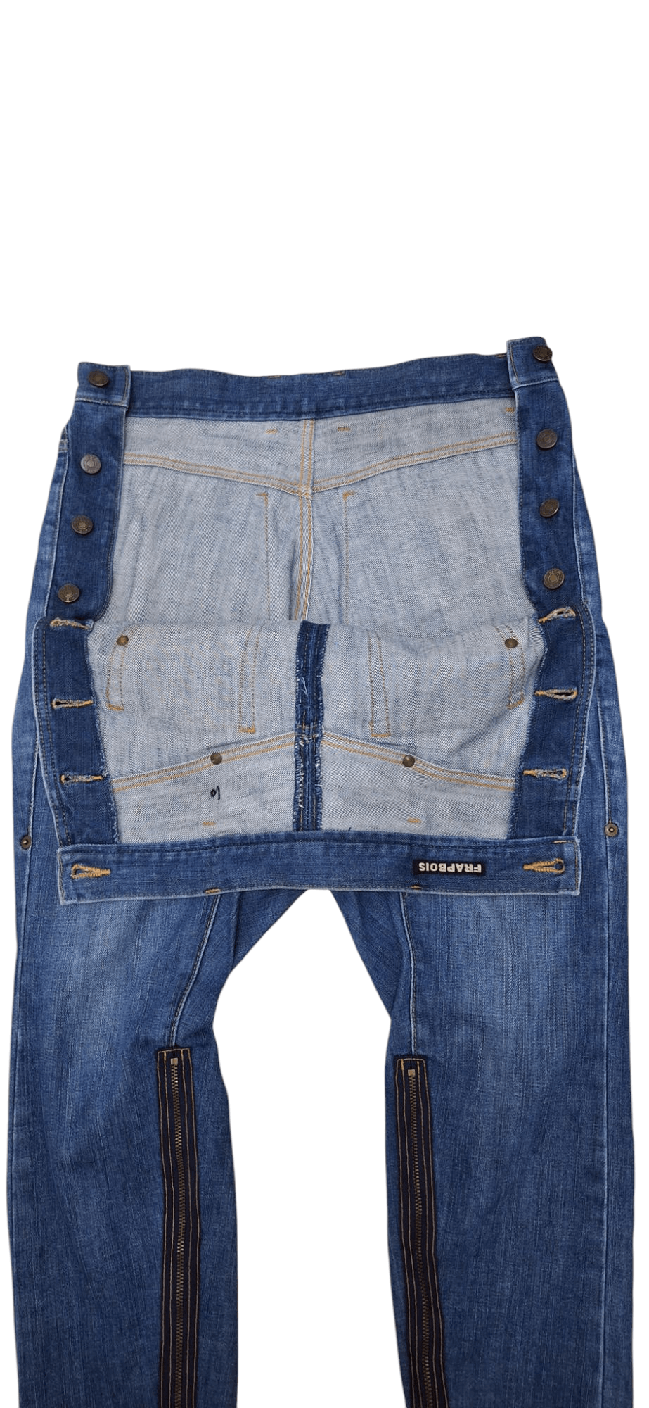 Final Home × Frapbois Rare Frapbois High Rise Leg Zipper Denim Size US 32 / EU 48 - 2 Thumbnail