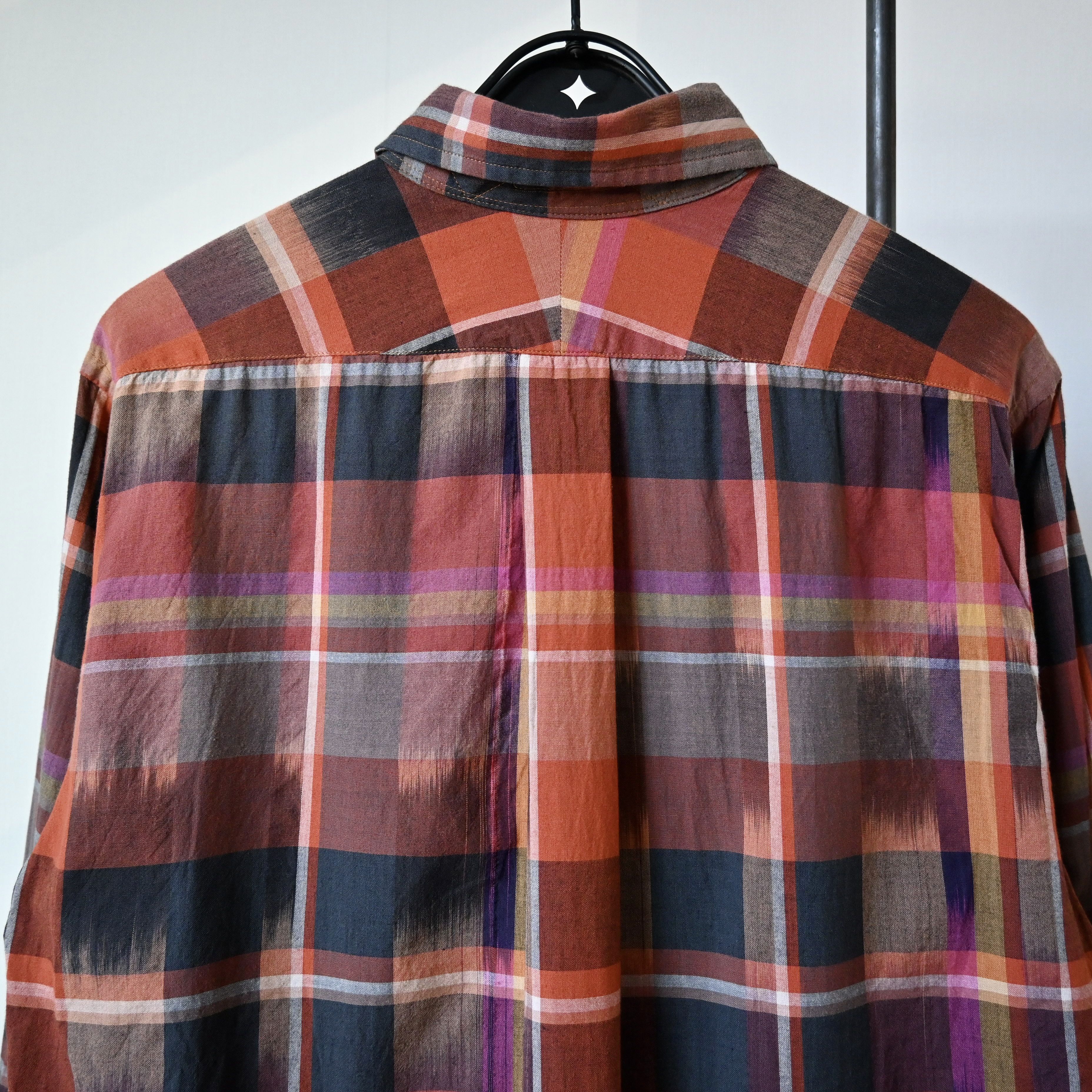 Engineered Garments MINT, Engineered Garments "19th Century Shirt" ikat plaid Size US M / EU 48-50 / 2 - 3 Thumbnail