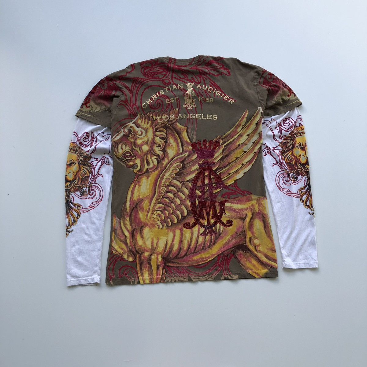 Christian Audigier Christian Audigier Tattoo Flame Printed Glitters Long Sleeve Size US M / EU 48-50 / 2 - 3 Thumbnail