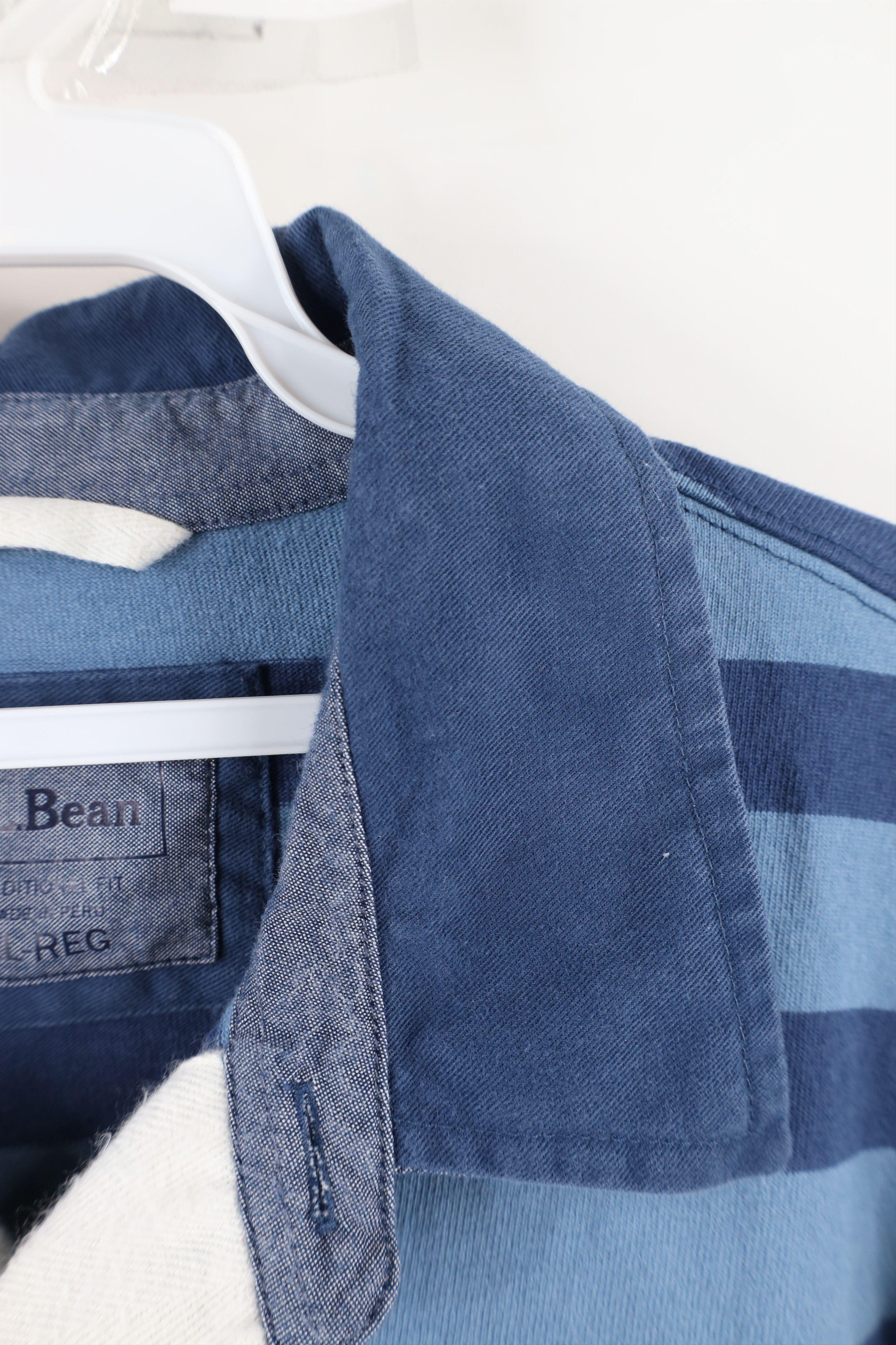 L.L. Bean × Vintage Vintage LL Bean Out Striped Long Sleeve Rugby Polo Shirt Size US XL / EU 56 / 4 - 6 Thumbnail