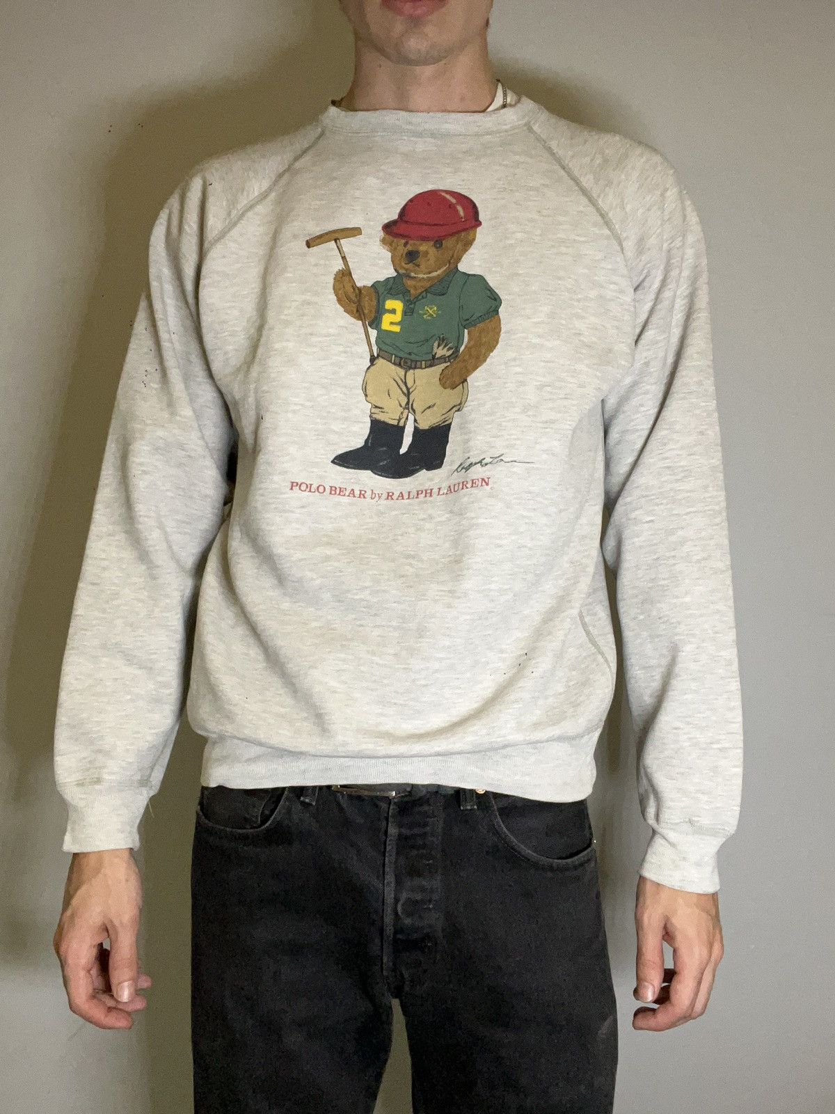 Designer × Polo Ralph Lauren Vintage Polo Ralph Lauren Bear Crewneck Size US S / EU 44-46 / 1 - 3 Thumbnail