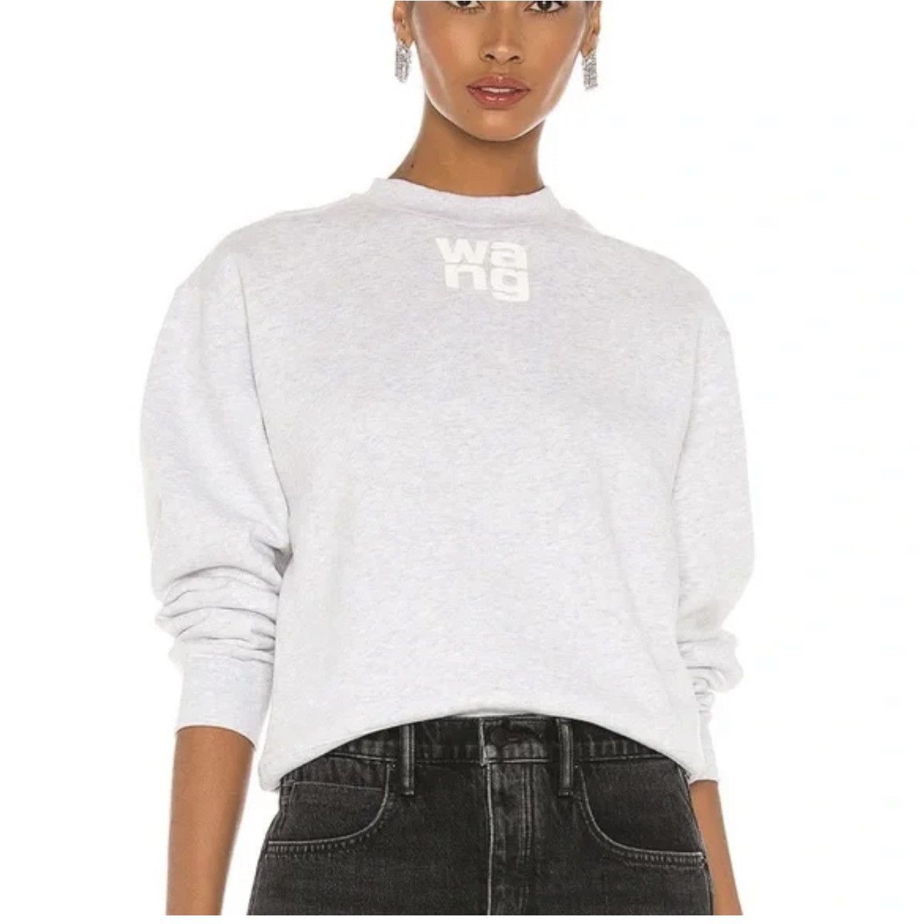Alexander Wang Foundation Terry Crewneck Sweatshirt in Light Heather Grey Size M / US 6-8 / IT 42-44 - 1 Preview