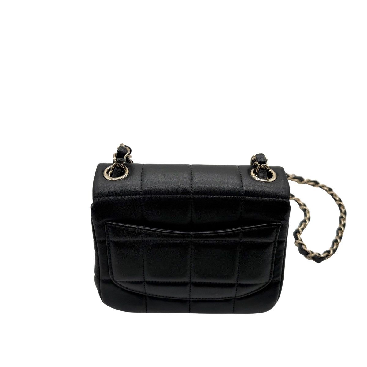Chanel Chanel Monaco Mini Square Flap Bag Black Lambskin Size ONE SIZE - 5 Thumbnail